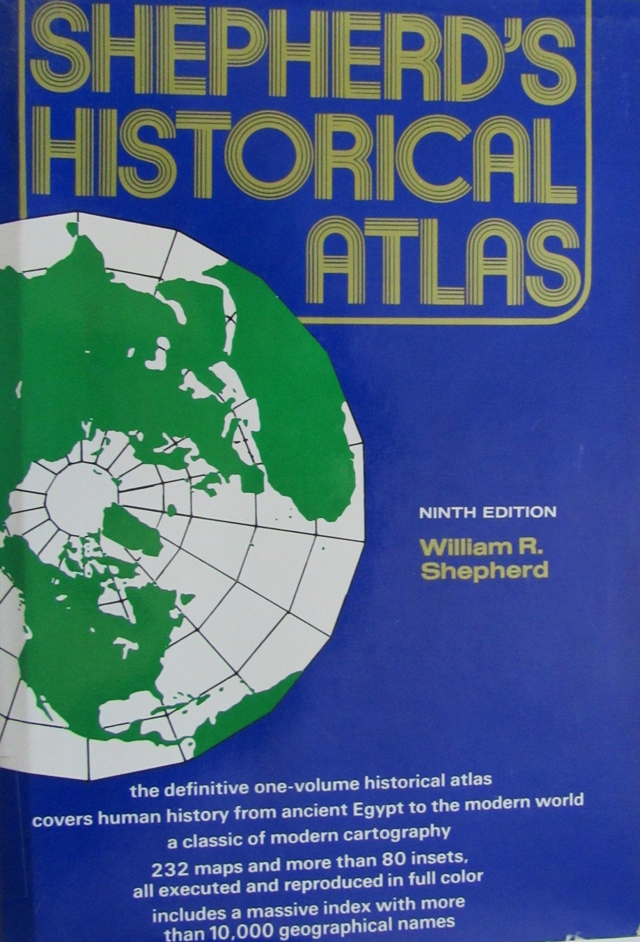 SHEPHERD'S HISTORICAL ATLAS Ninth Edition used book depot