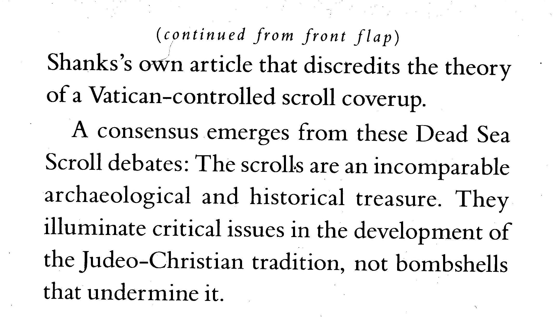 Understanding the Dead Sea Scrolls: A Reader from the Biblical Archaeology Review used book depot