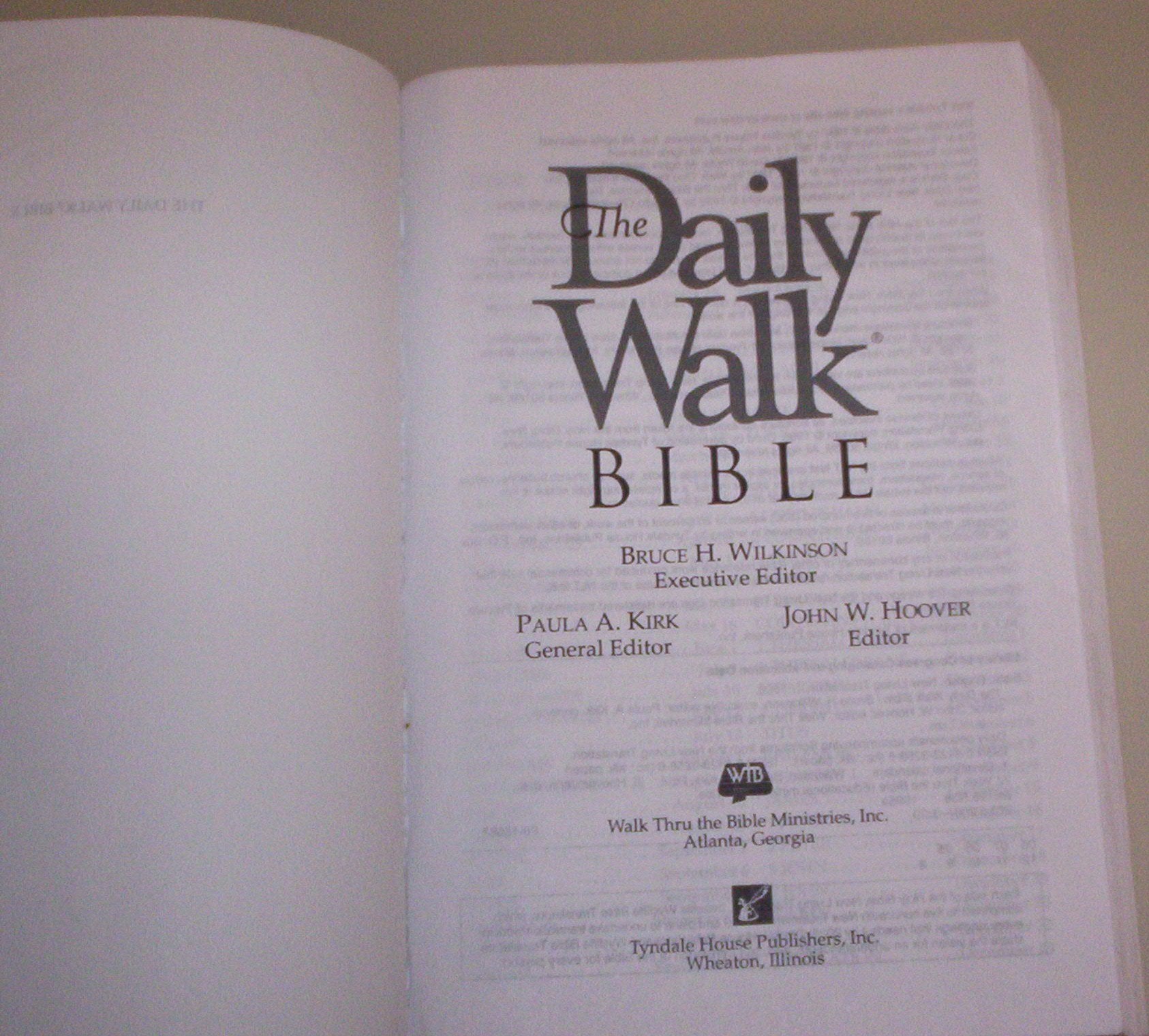 The Daily Walk Bible (New Living Translation) used book depot