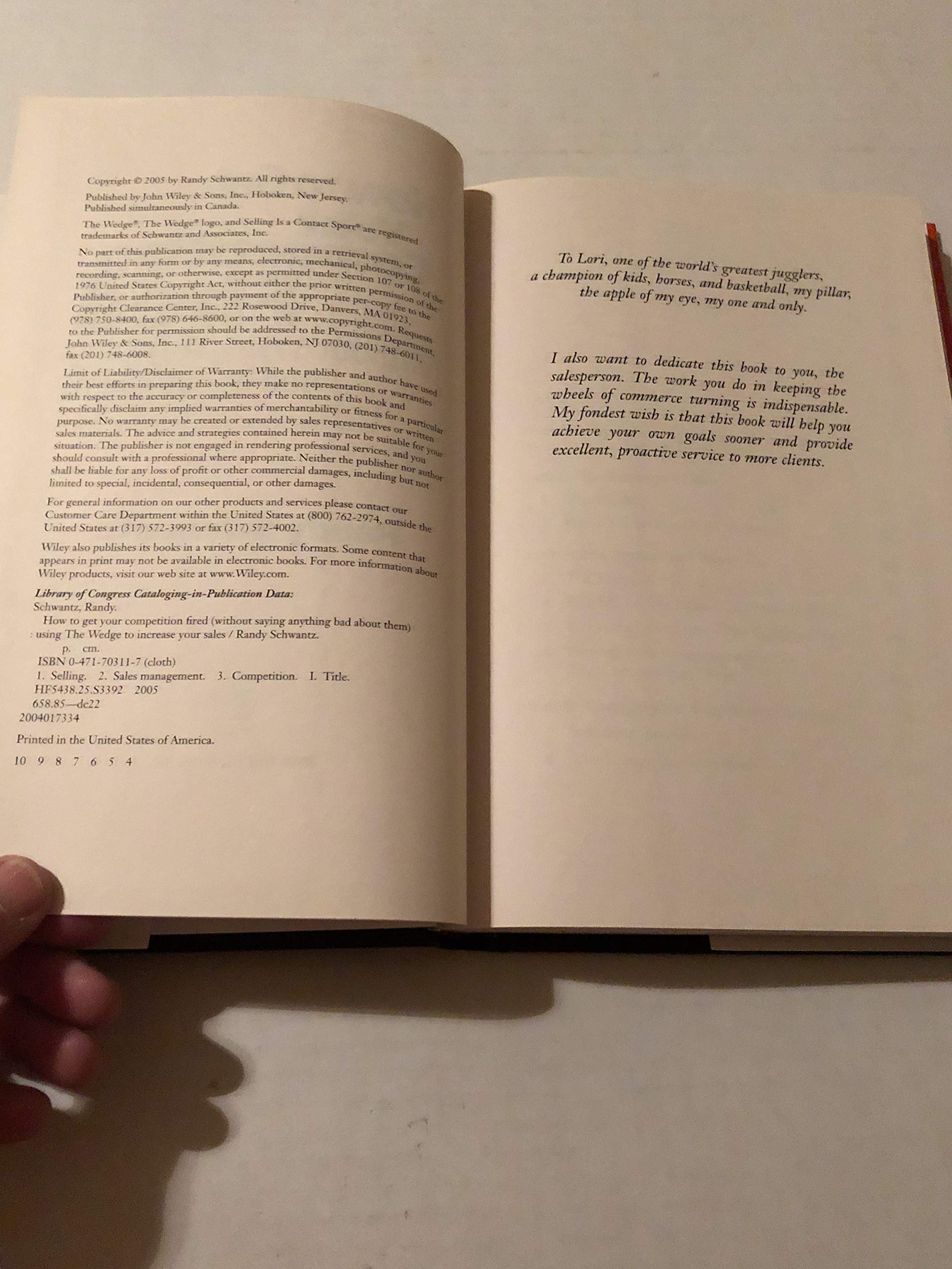 How to Get Your Competition Fired Without Saying Anything Bad About Them: Using the Wedge to Increase Your Sales used book depot