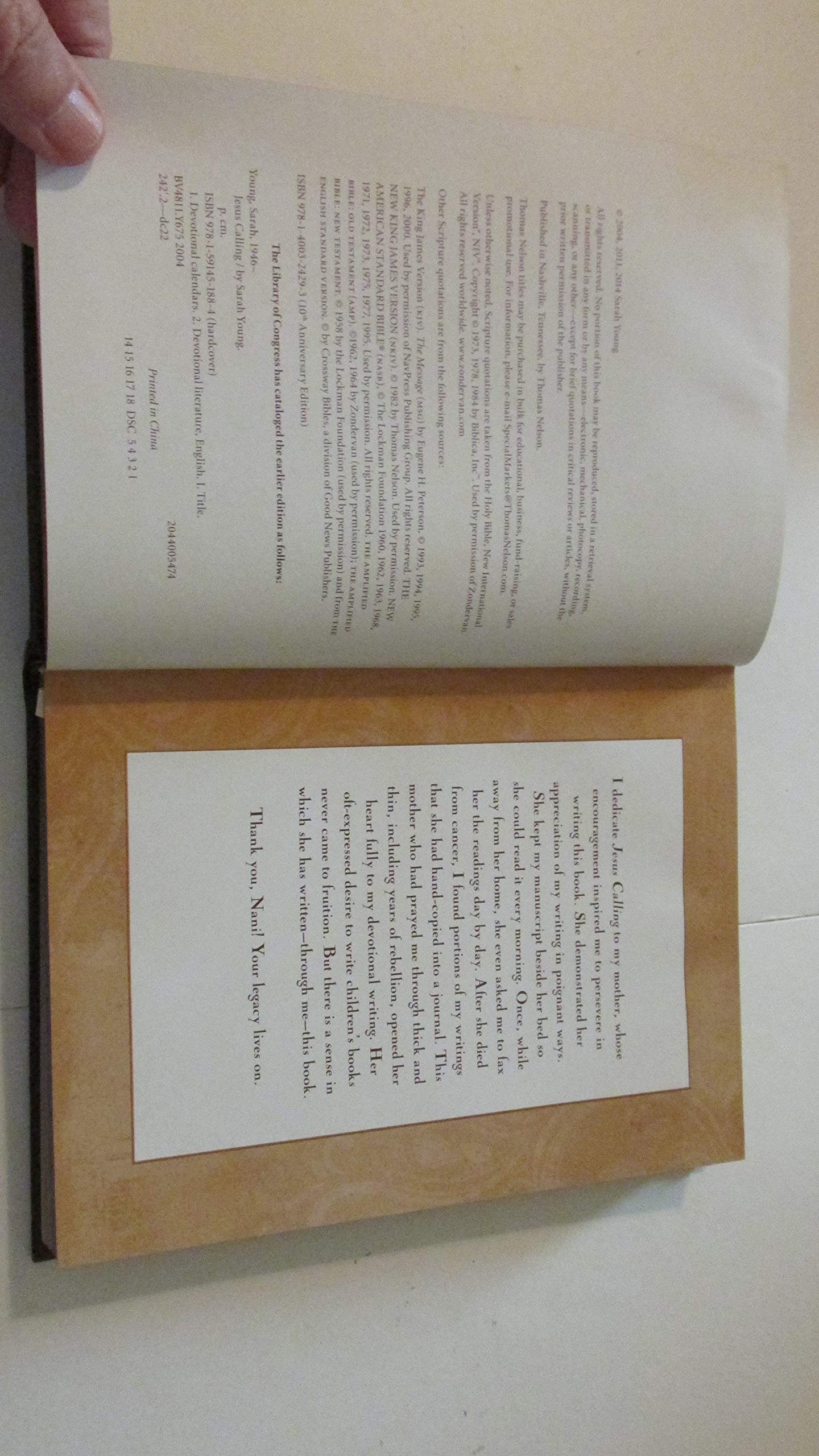 Jesus Calling: Enjoying Peace in His Presence used book depot