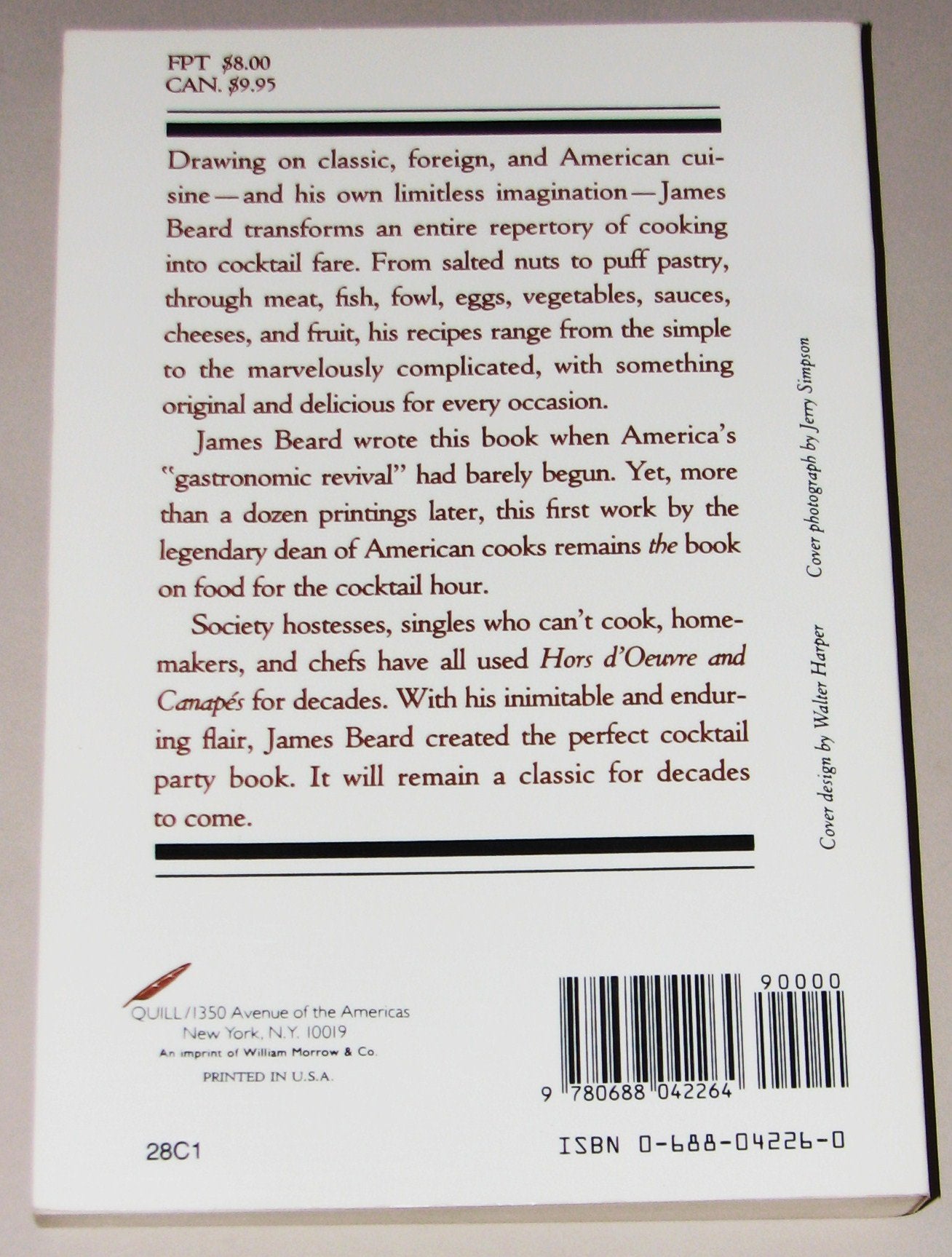 Hors D'Oeuvre and Canapes: The Classic Edition used book depot