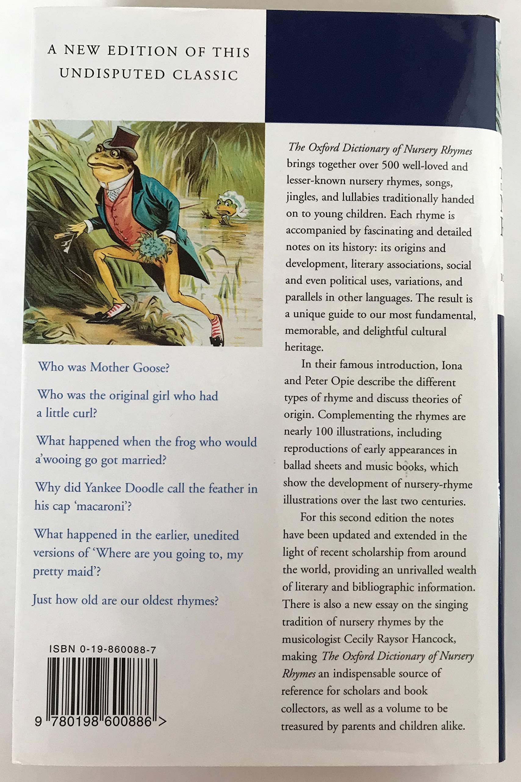 The Oxford Dictionary of Nursery Rhymes used book depot