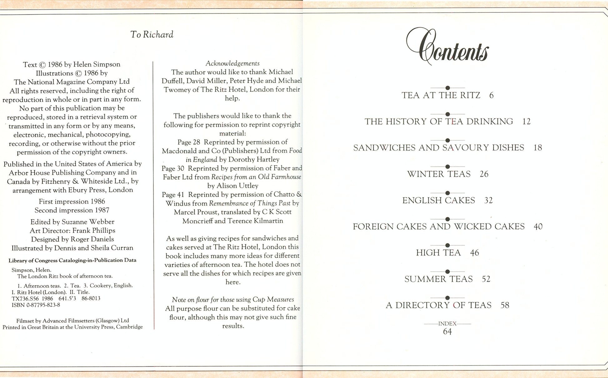 The London Ritz Book of Afternoon Tea used book depot
