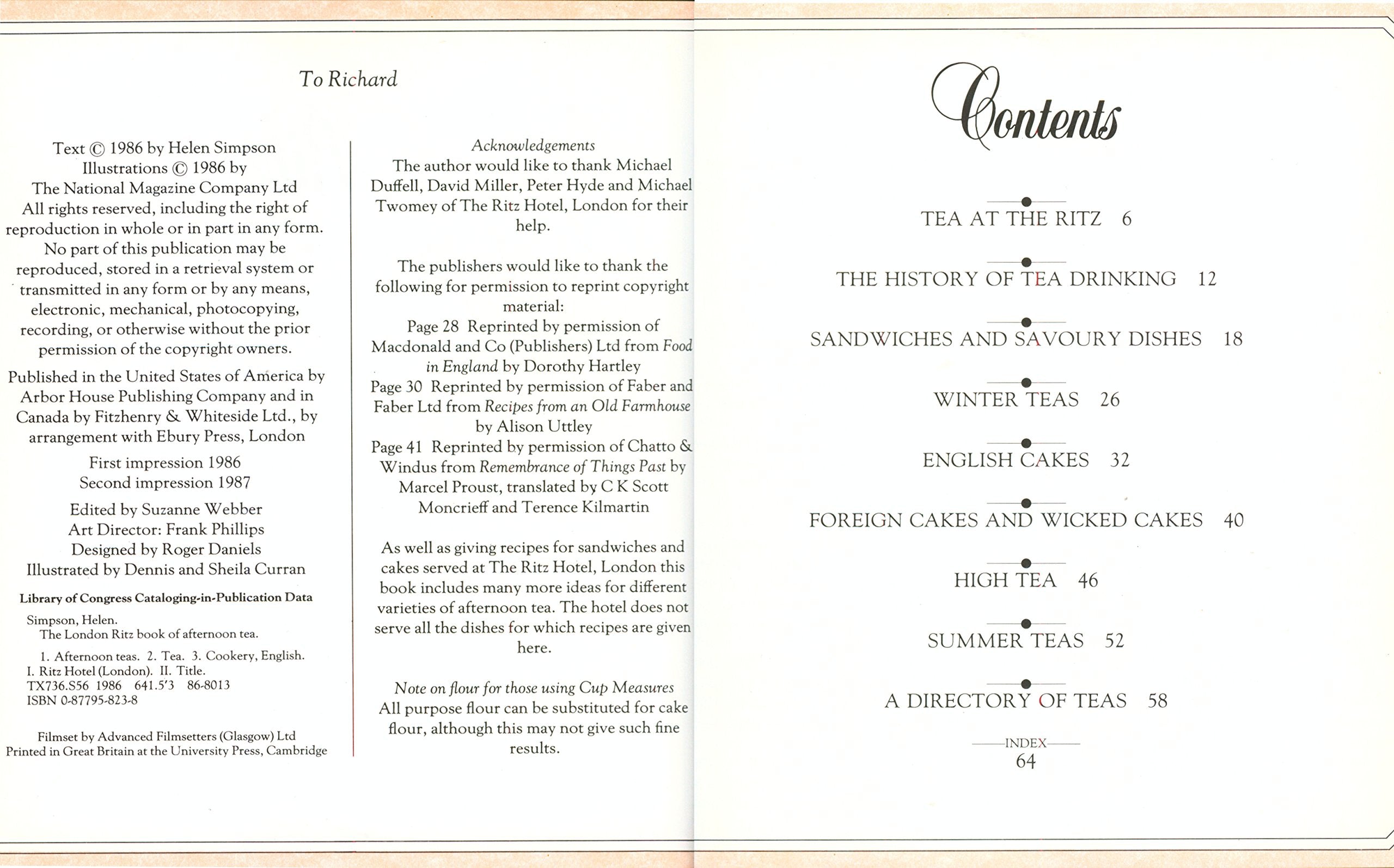 The London Ritz Book of Afternoon Tea used book depot