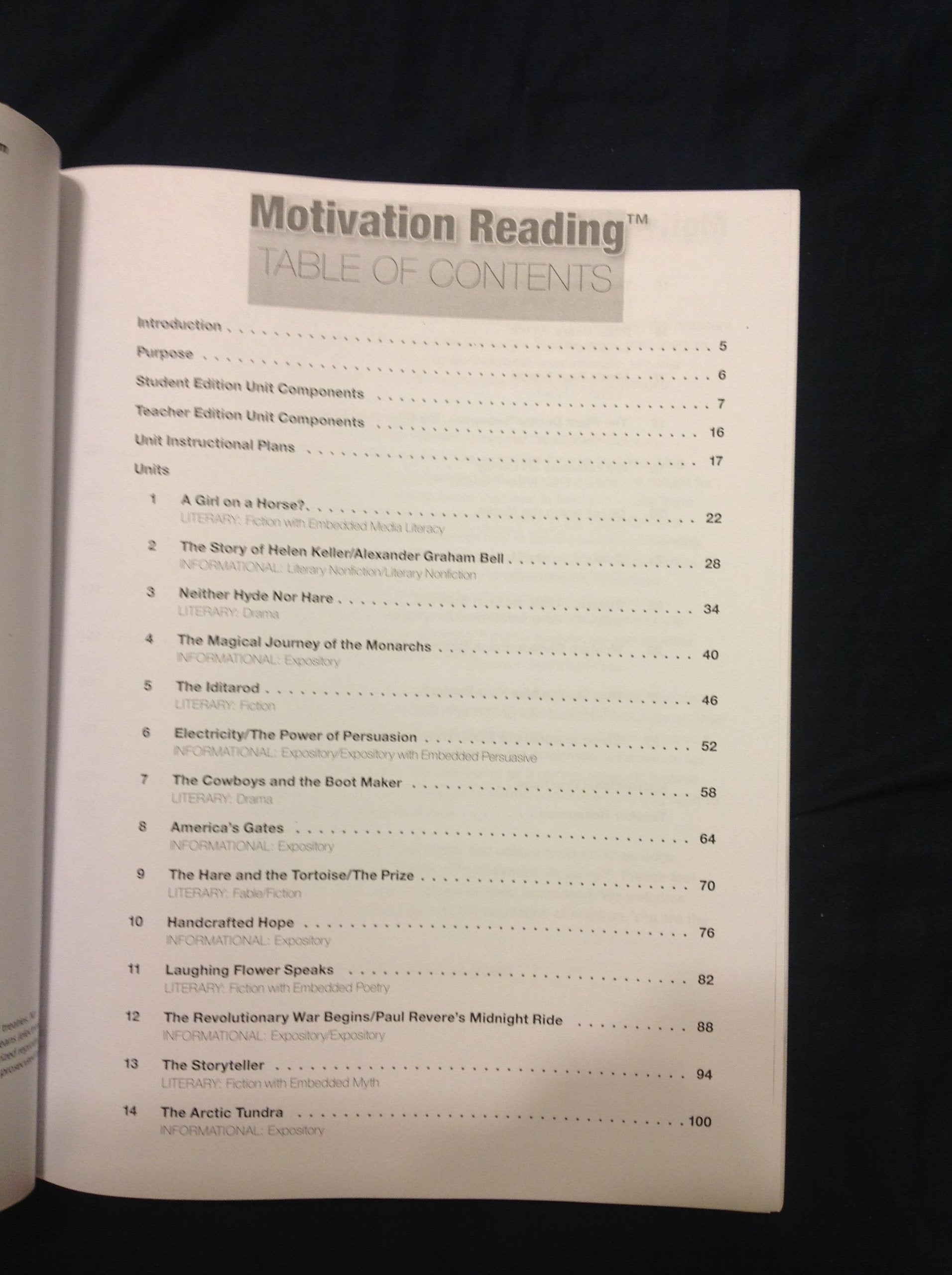 STAAR Motivation Reading Level 5 - Critical Thinking for Life 2013 Revised Teachers Edition used book depot