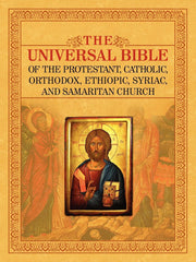 THE UNIVERSAL BIBLE OF THE PROTESTANT, CATHOLIC, ORTHODOX, ETHIOPIC, SYRIAC, AND SAMARITAN CHURCH used book depot