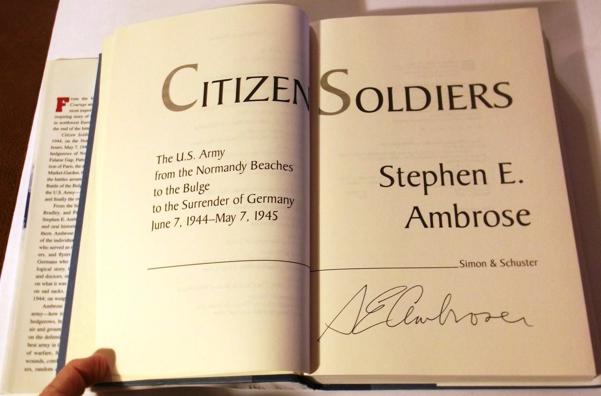 CITIZEN SOLDIERS : The U.S. Army from the Normandy Beaches to the Bulge to the Surrender of Germany -- June 7, 1944-May 7, 1945 used book depot