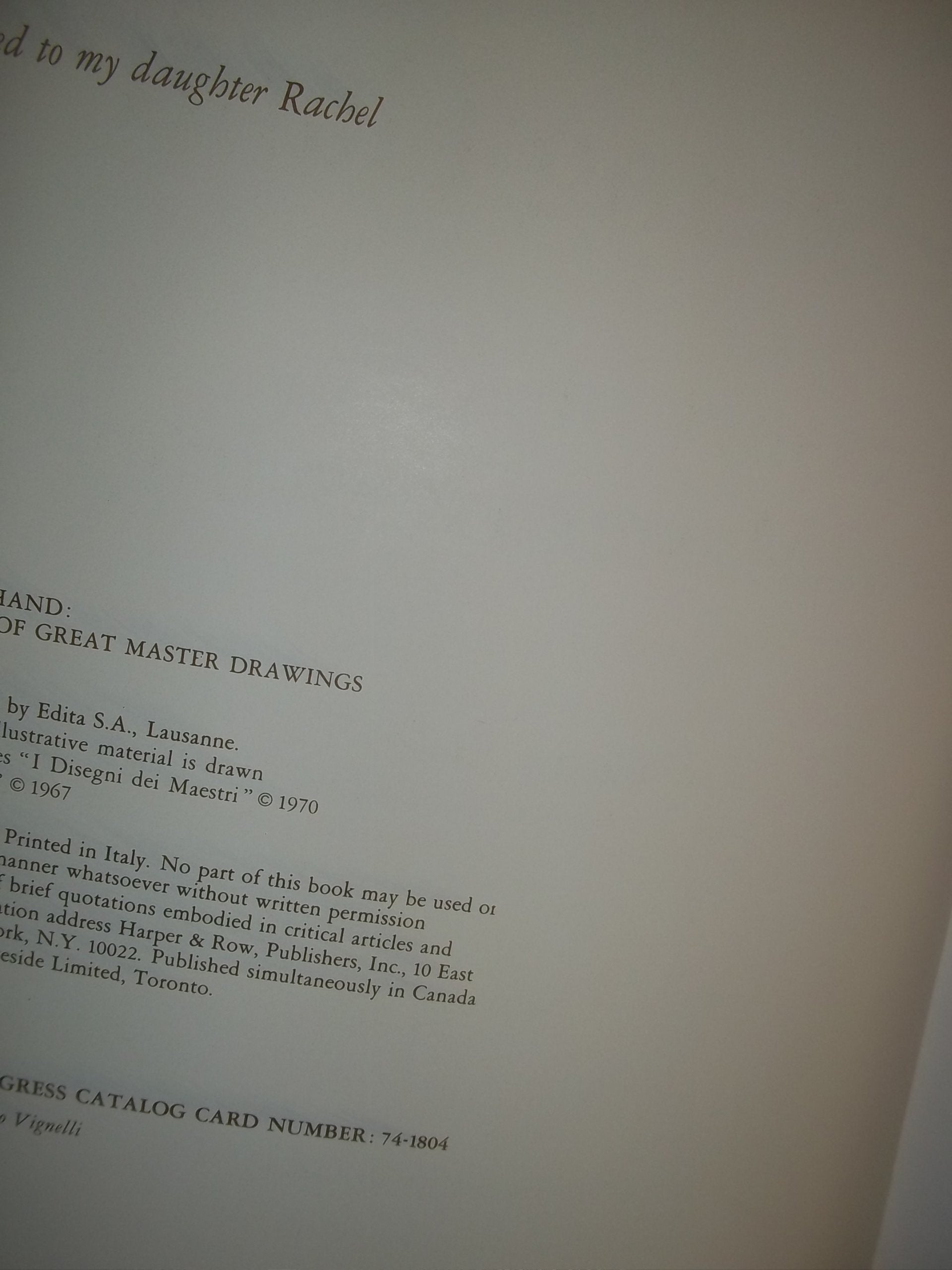 The seeing hand: A treasury of great master drawings used book depot
