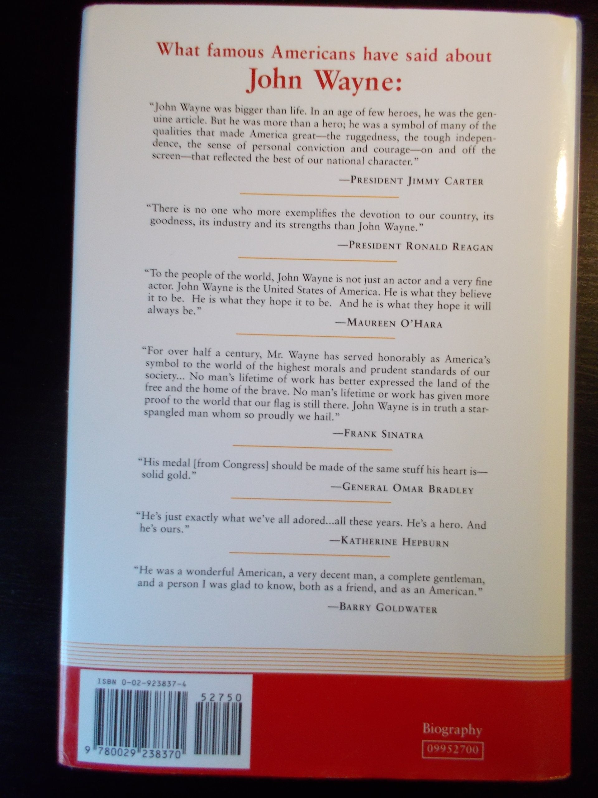 JOHN WAYNE: AMERICAN used book depot