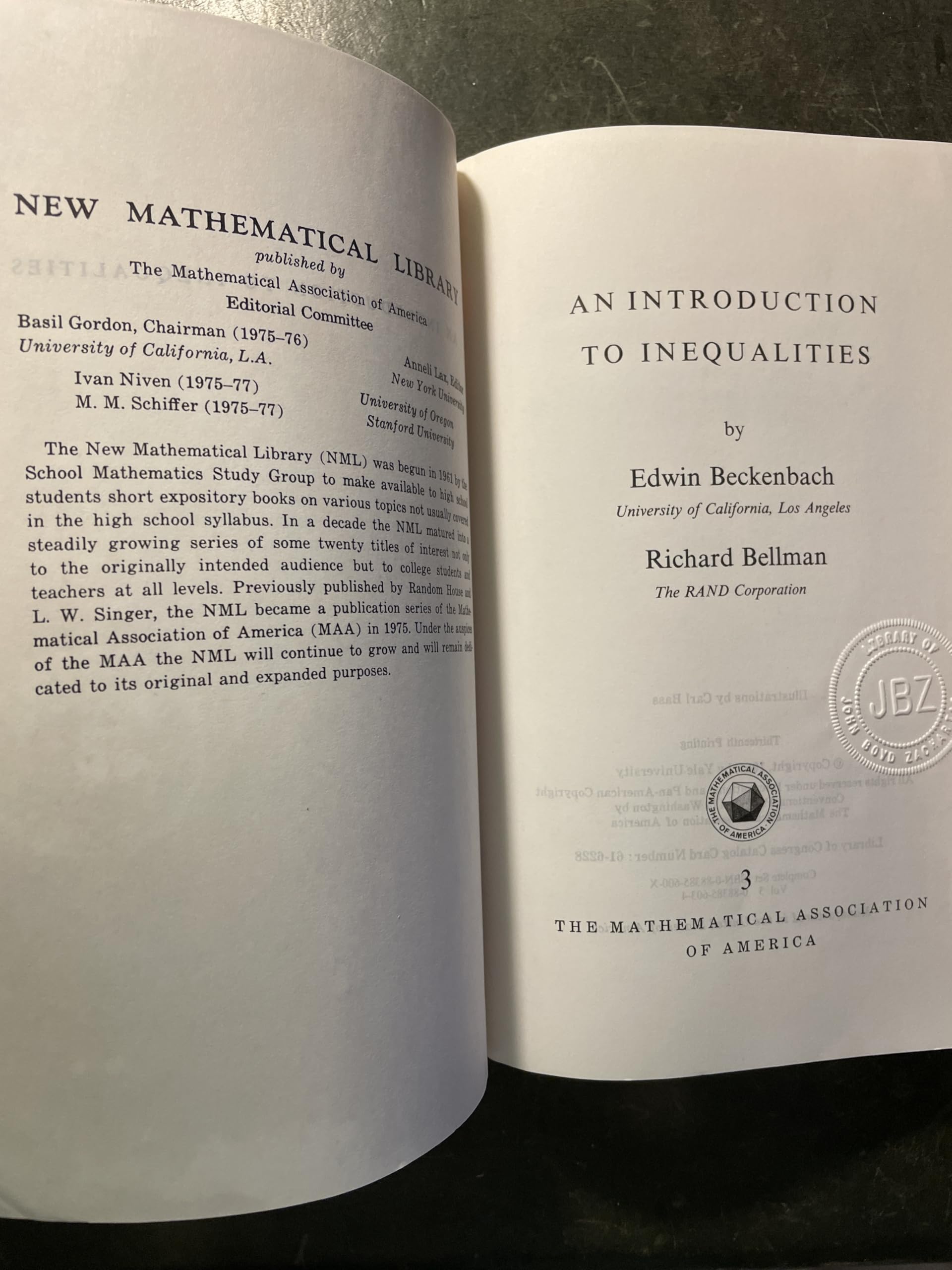 Introduction to Inequalities used book depot