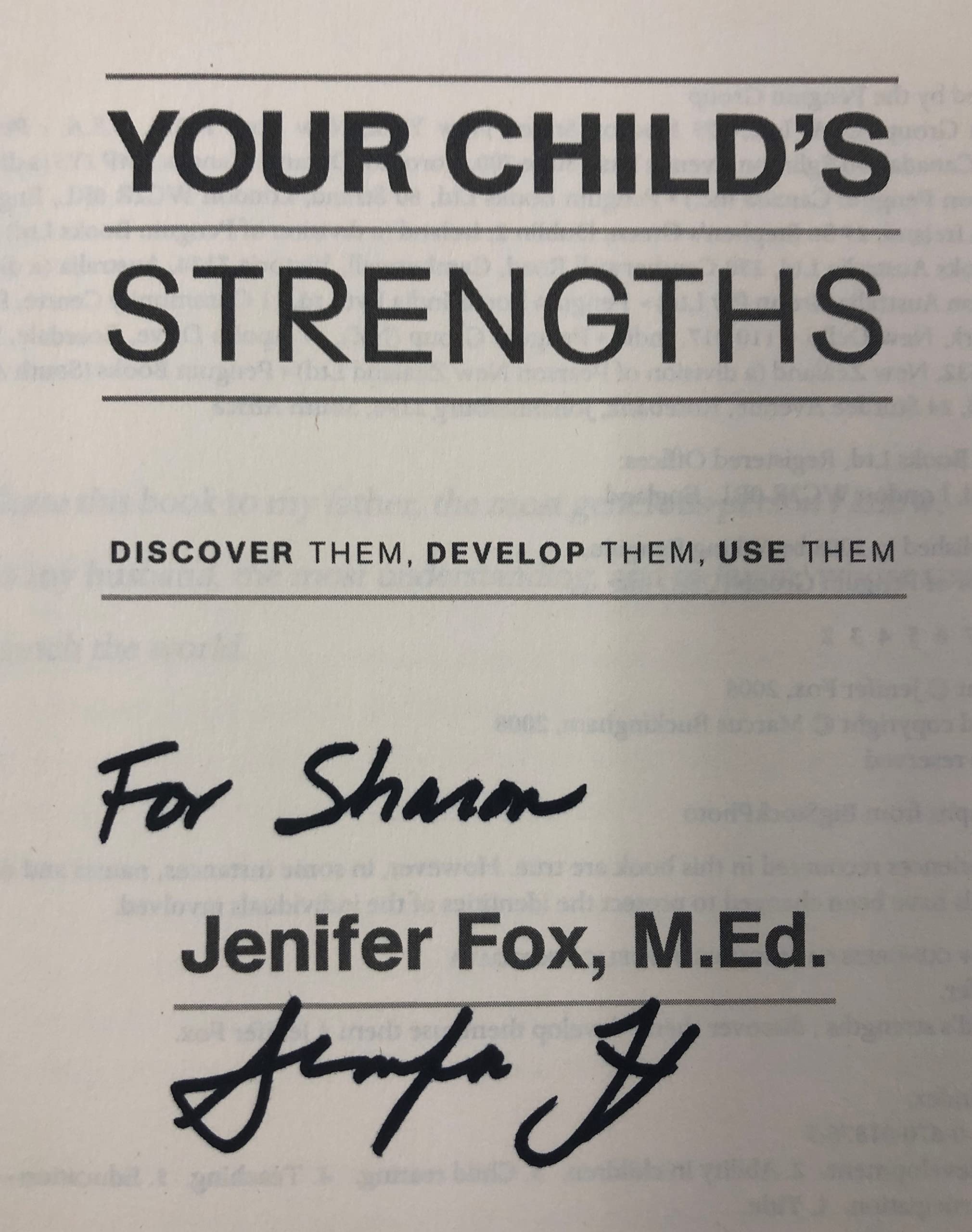 Your Child's Strengths: Discover Them, Develop Them, Use Them