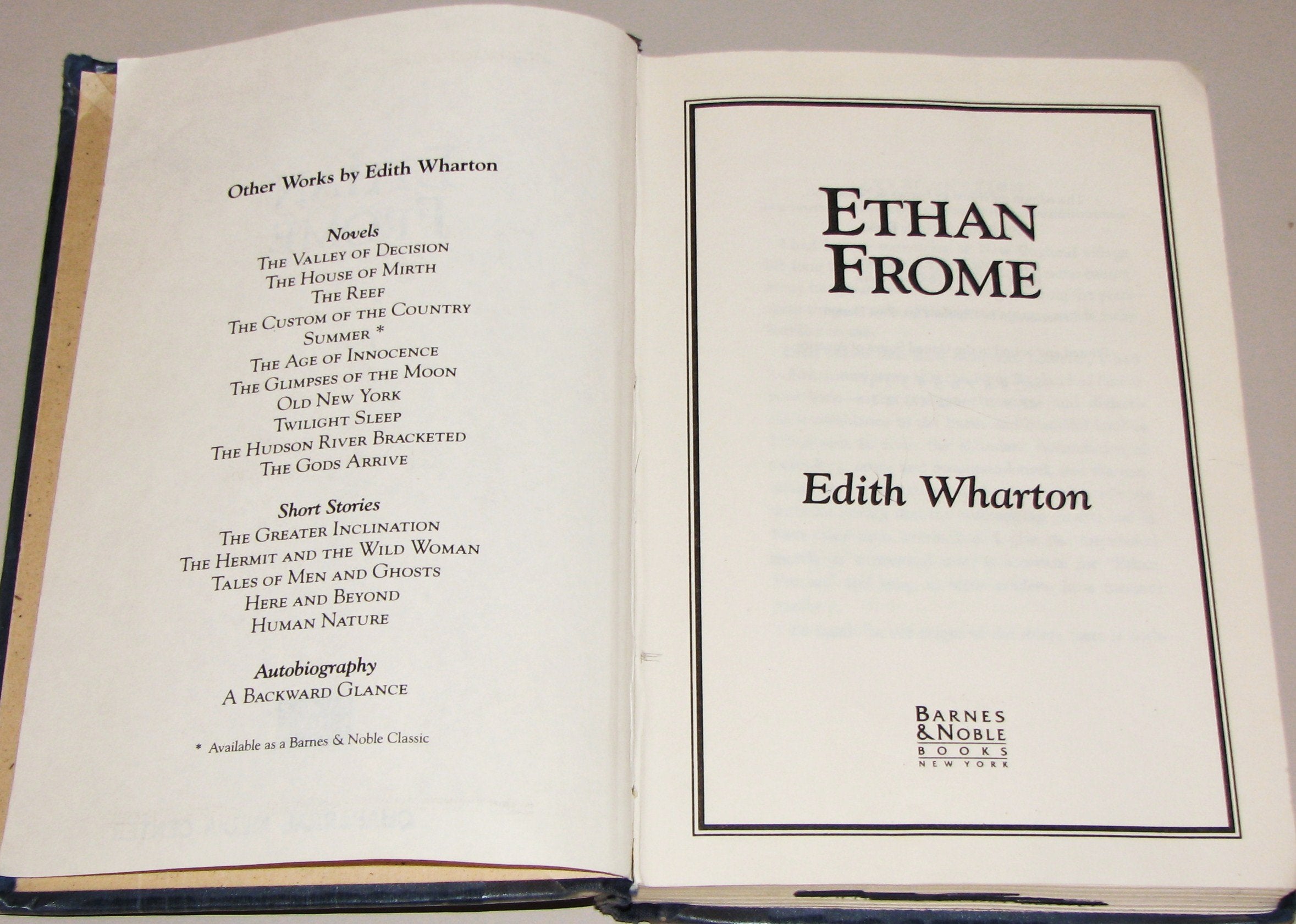 Ethan Frome used book depot