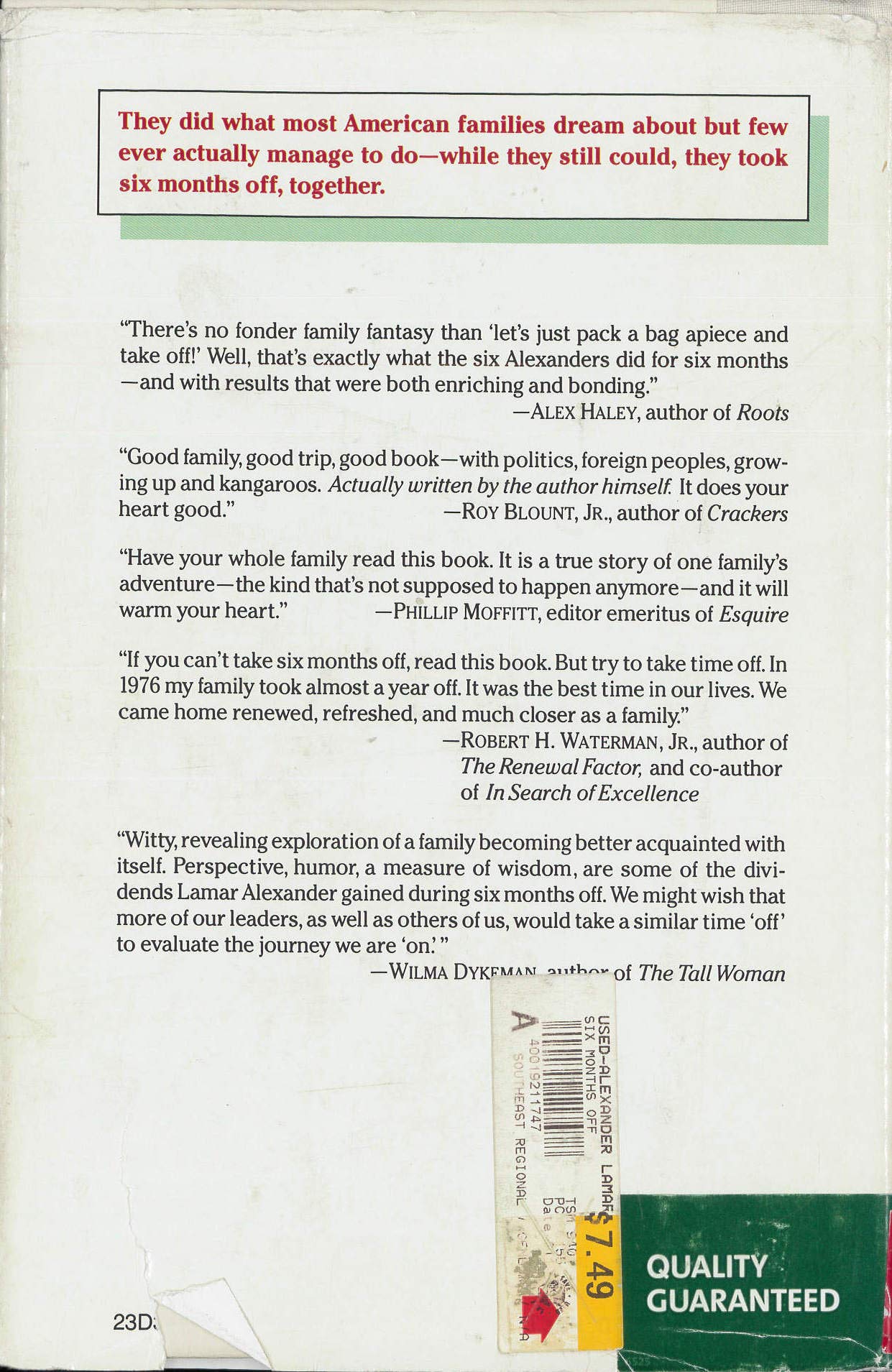 Six Months Off: An American Family's Australian Adventure used book depot