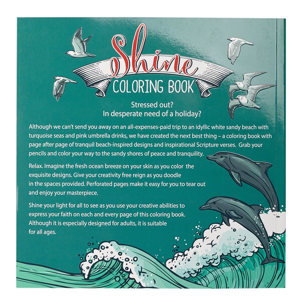 "Shine": Color Your Life Beautiful Inspirational Adult Coloring Book used book depot