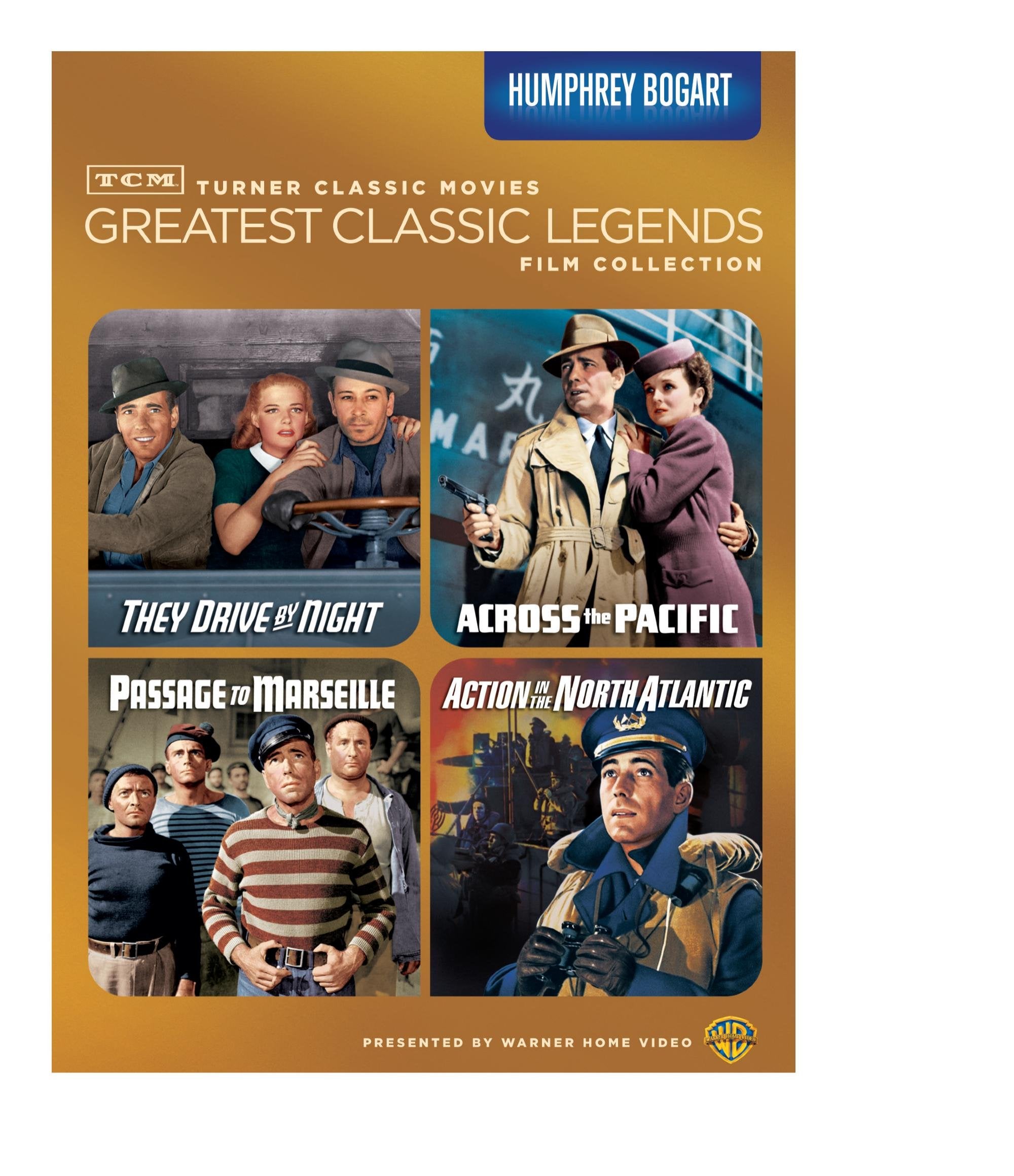 TCM Greatest Classic Legends Film Collection: Humphrey Bogart (They Drive by Night / Across the Pacific / Passage to Marseille / Action in the North Atlantic) used book depot