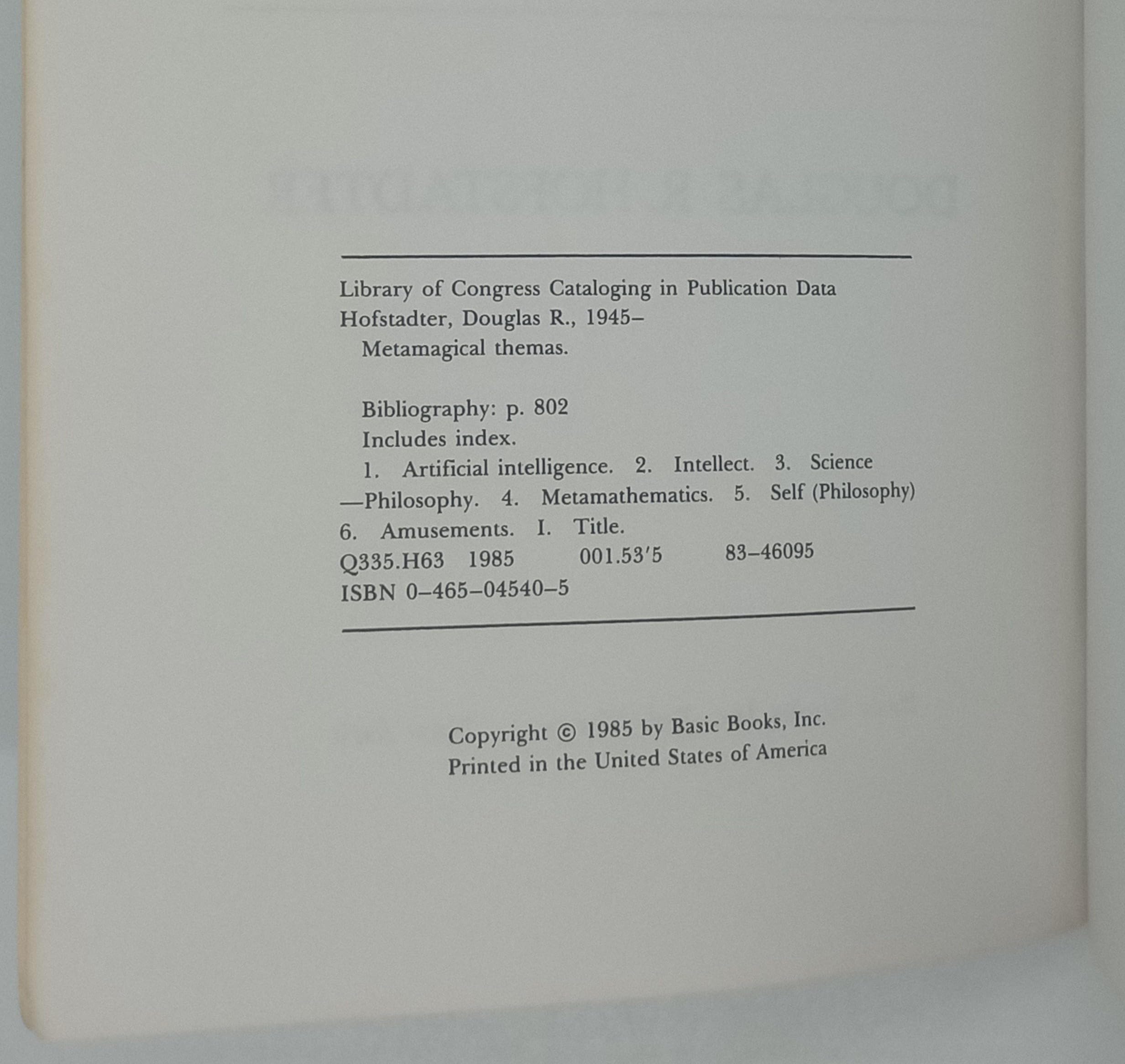 Metamagical Themas used book depot