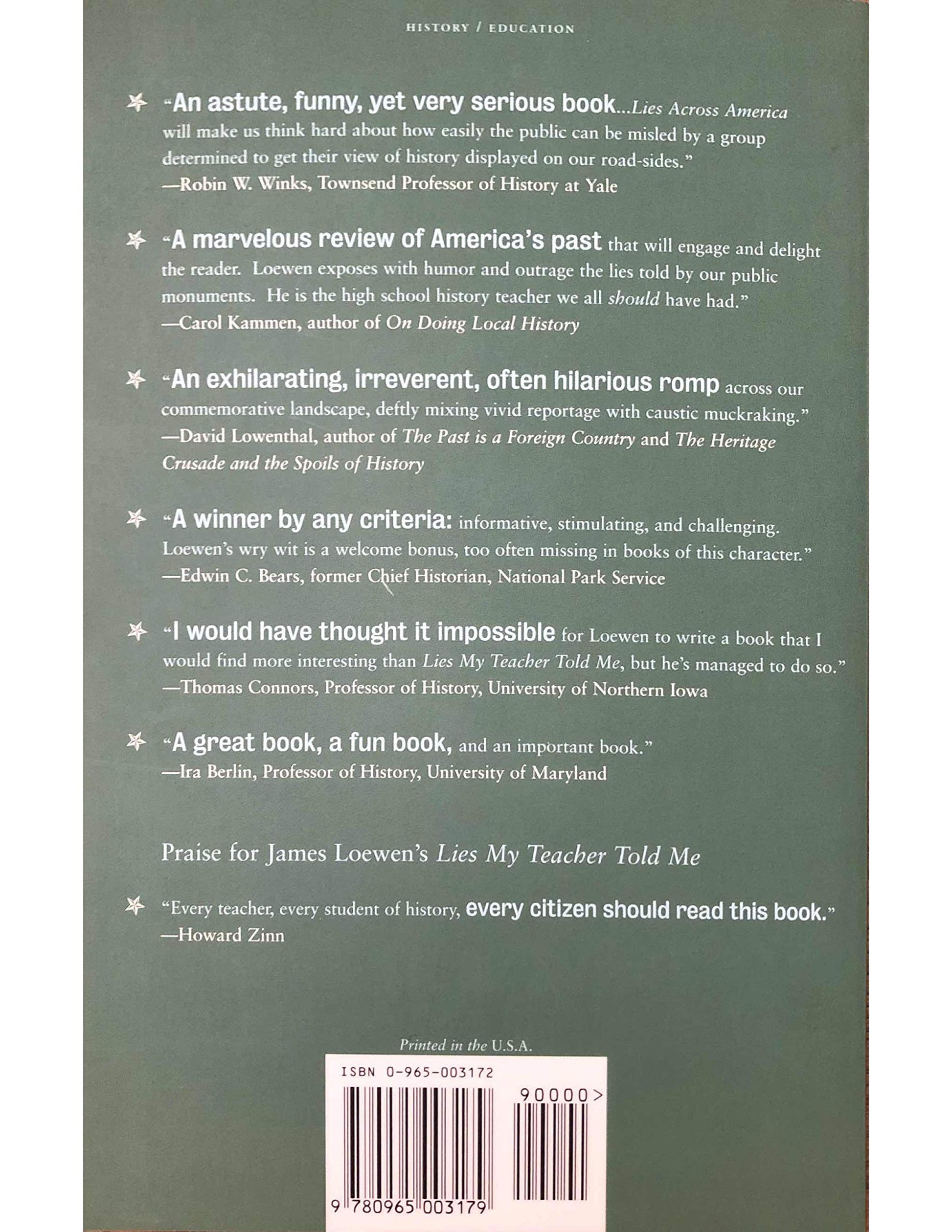 Lies Across America: What Our Historic Sites Get Wrong used book depot