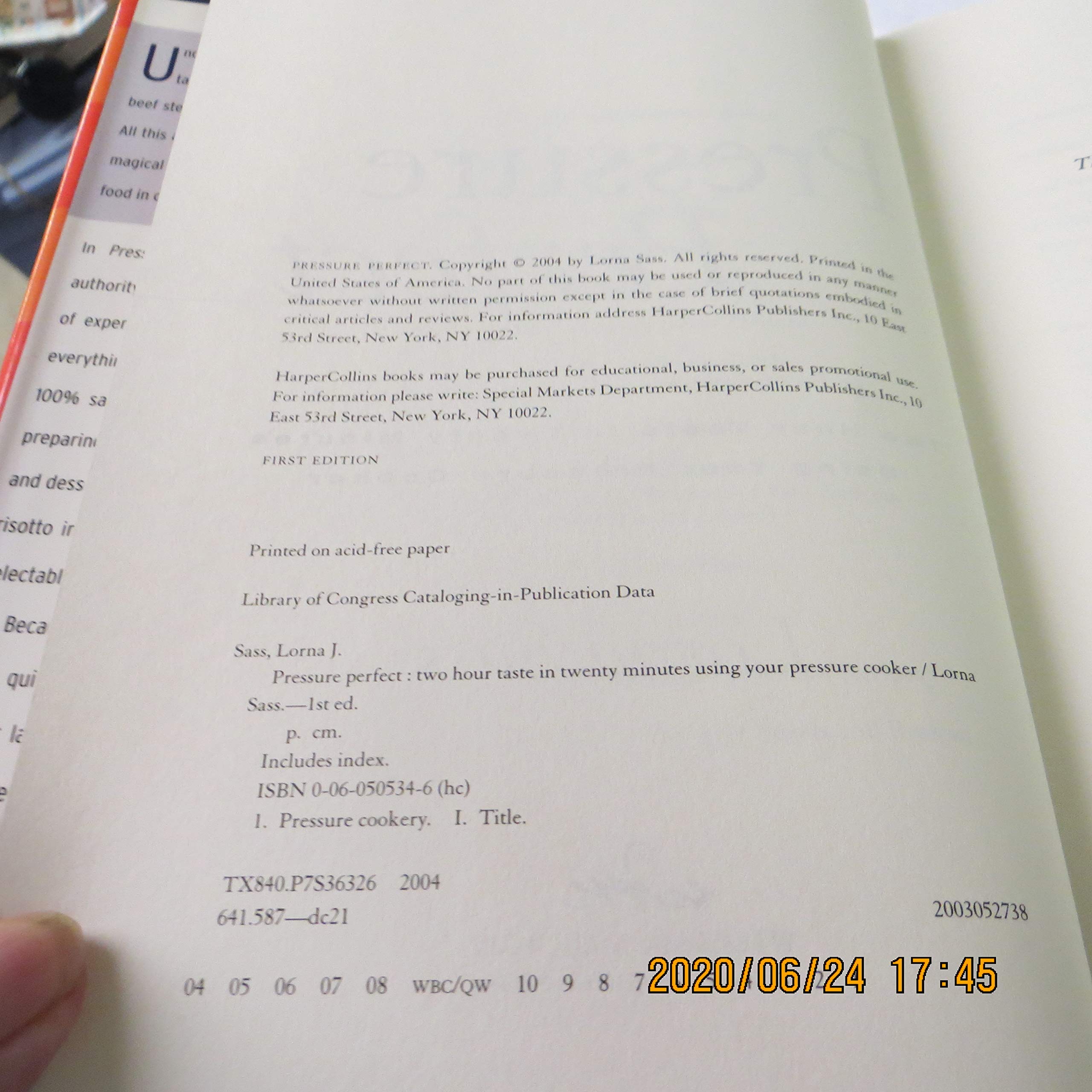 Pressure Perfect: Two Hour Taste in Twenty Minutes Using Your Pressure Cooker used book depot