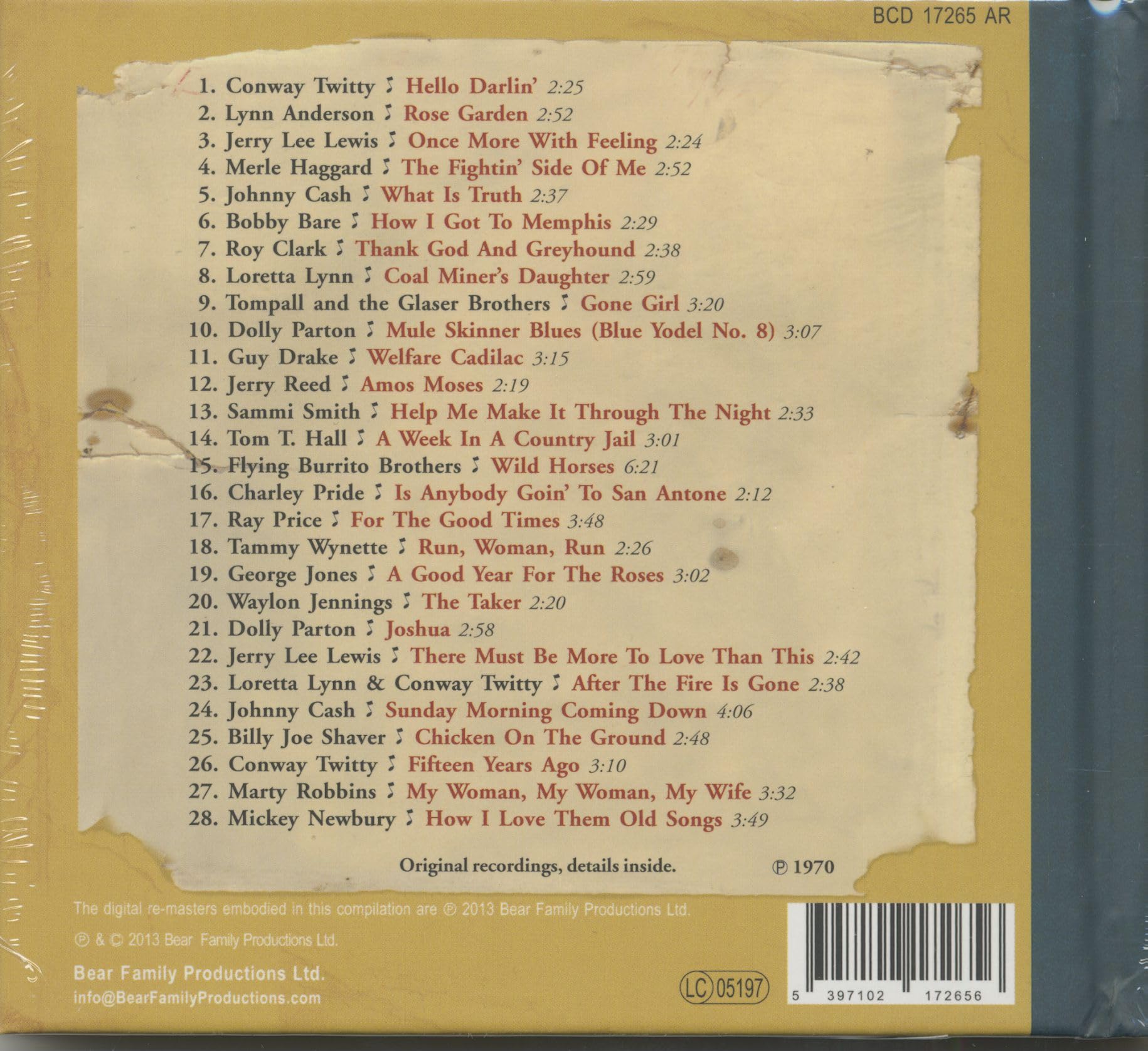 Country & Western Hit Parade 1970 used book depot