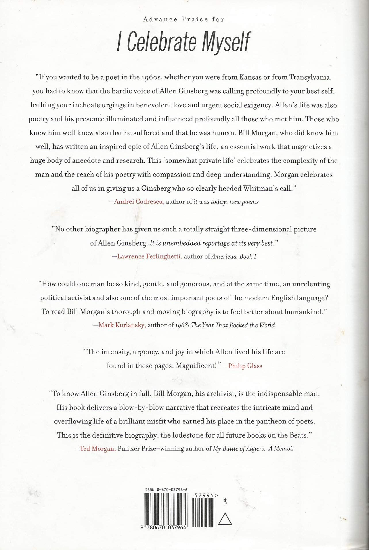 I Celebrate Myself: The Somewhat Private Life of Allen Ginsberg
