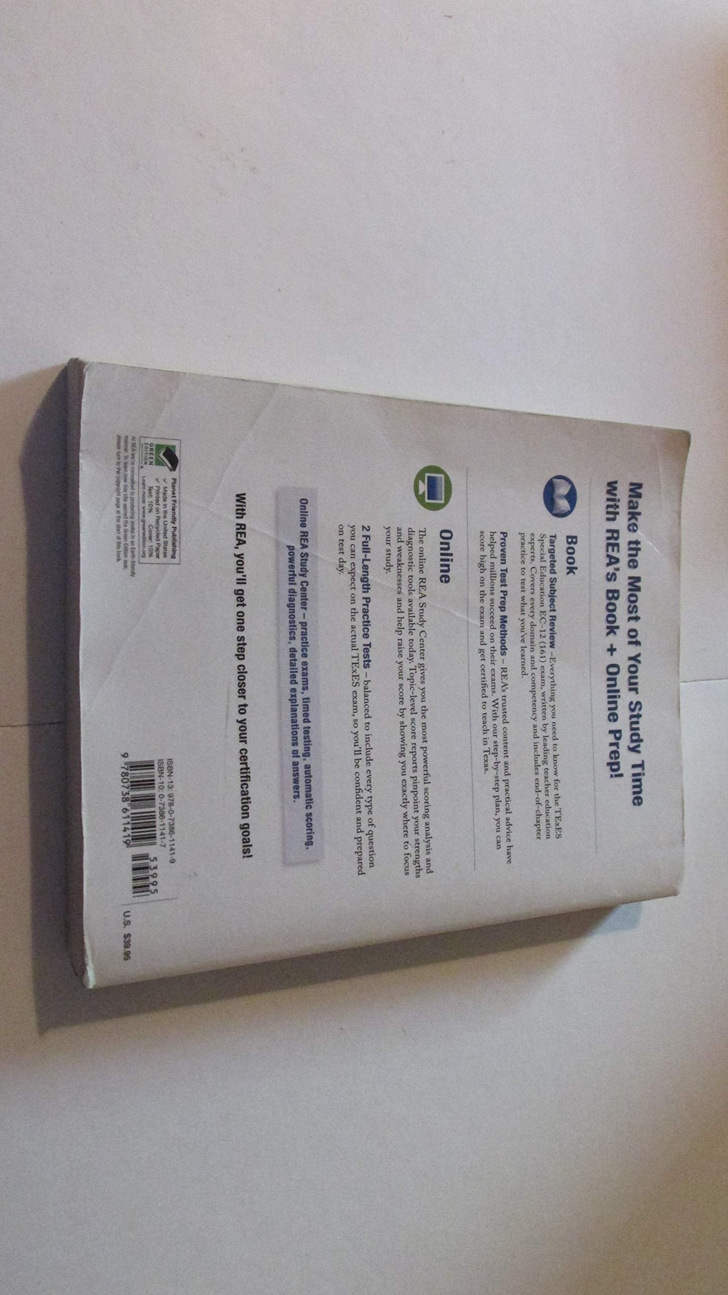 TExES Special Education EC-12 (161) Book + Online (TExES Teacher Certification Test Prep) used book depot
