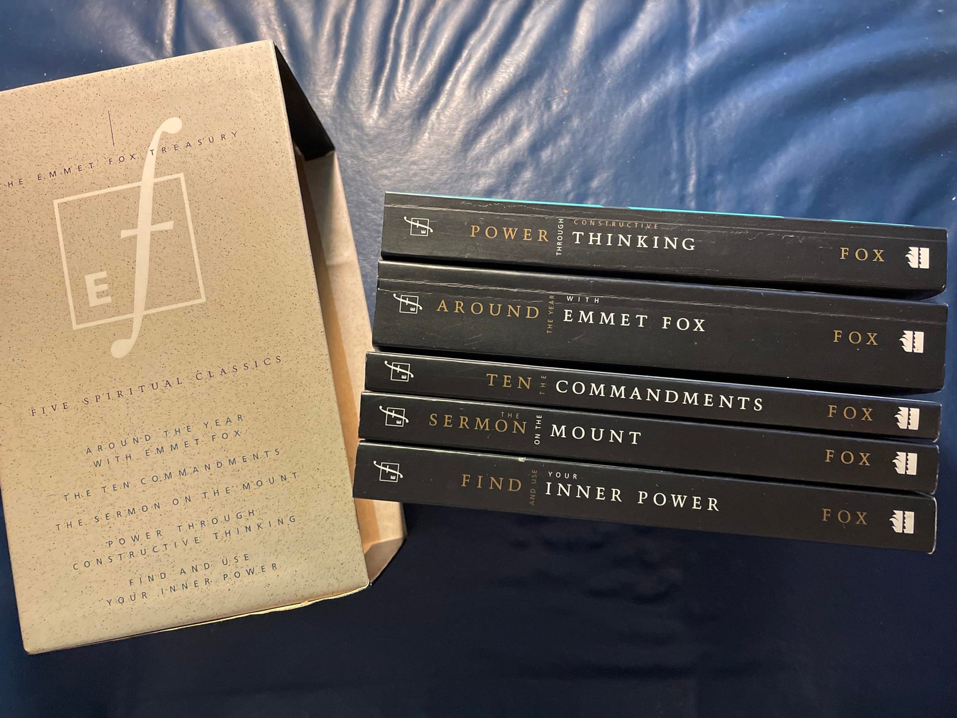 The Emmet Fox Treasury--Five Spiritual Classics: Around the Year With Emmet Fox, Find & Use Your Inner Power, The Ten Commandments, The Sermon on the Mount, Power Through Constructive Thinkin used book depot