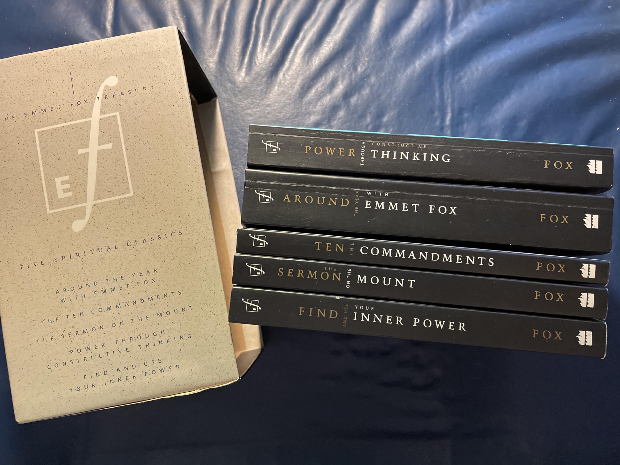 The Emmet Fox Treasury--Five Spiritual Classics: Around the Year With Emmet Fox, Find & Use Your Inner Power, The Ten Commandments, The Sermon on the Mount, Power Through Constructive Thinkin used book depot