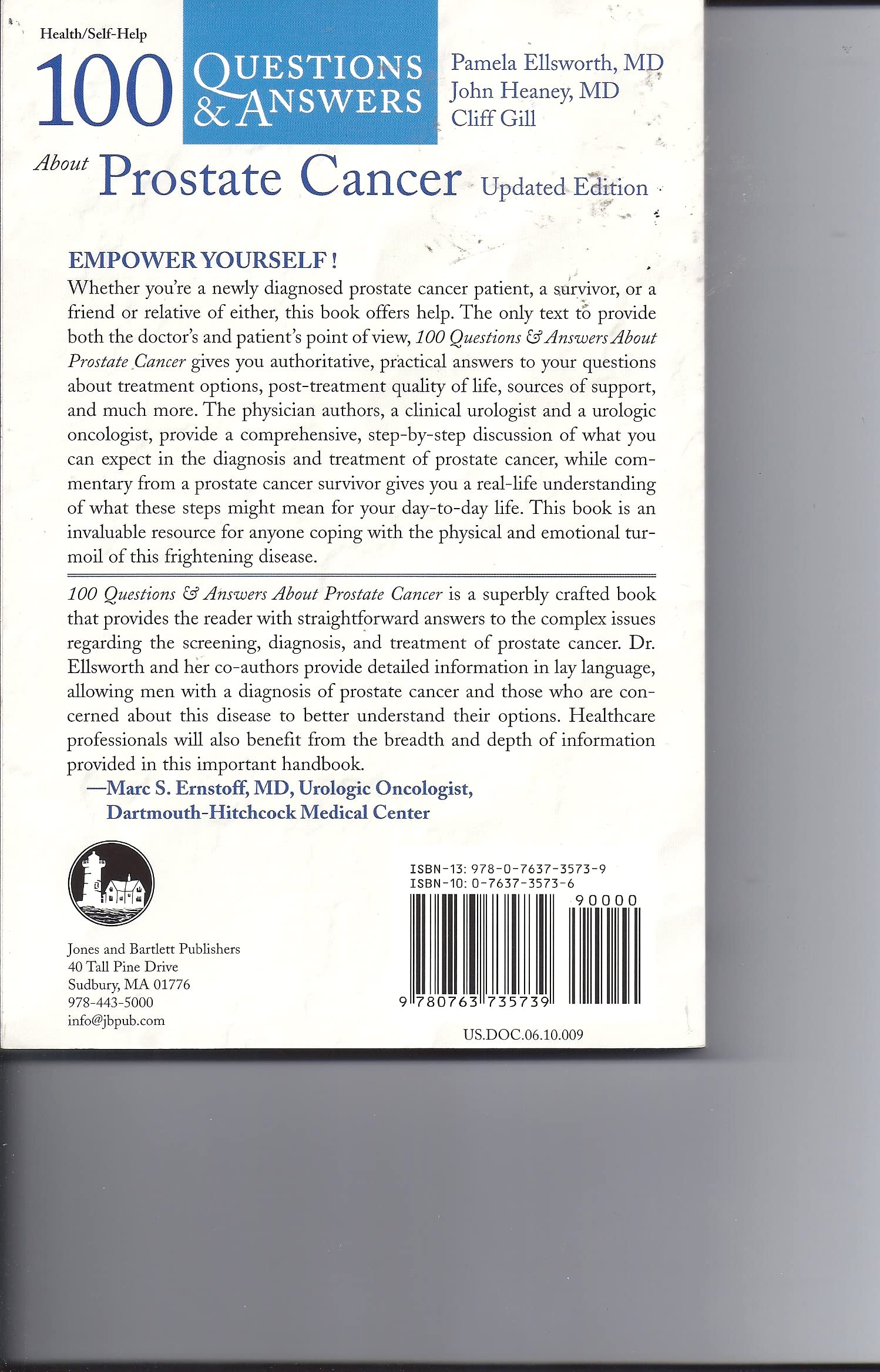 100 Questions and Answers About Prostate Cancer used book depot