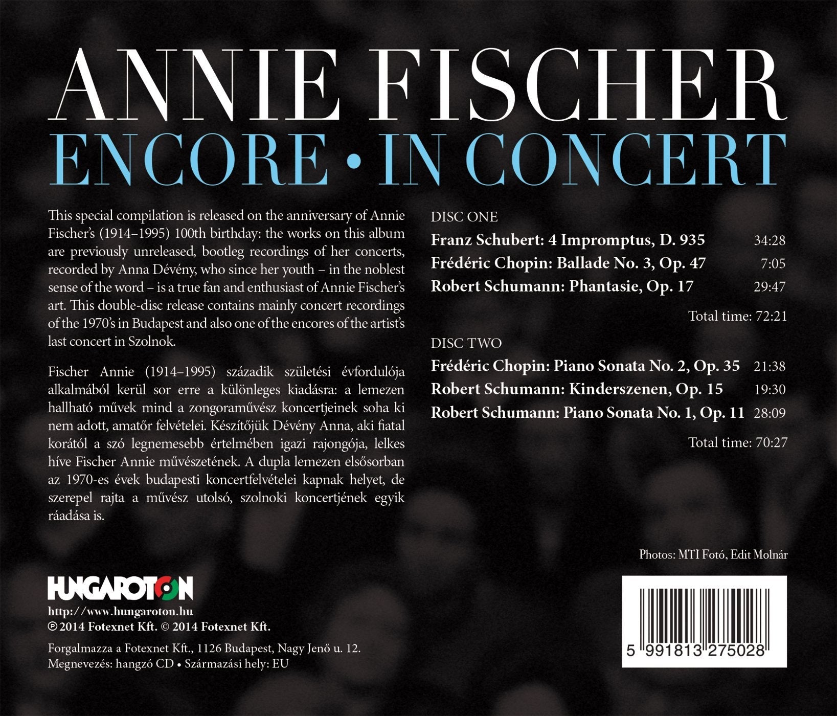 Annie Fischer Encore & in Concert used book depot