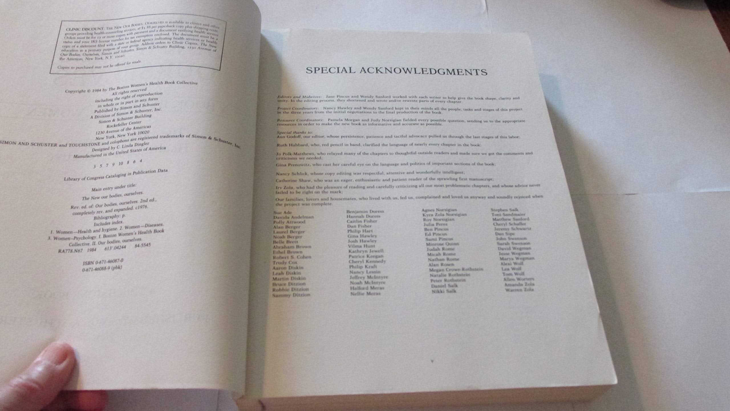 The New Our Bodies, Ourselves: A Book by and for Women used book depot