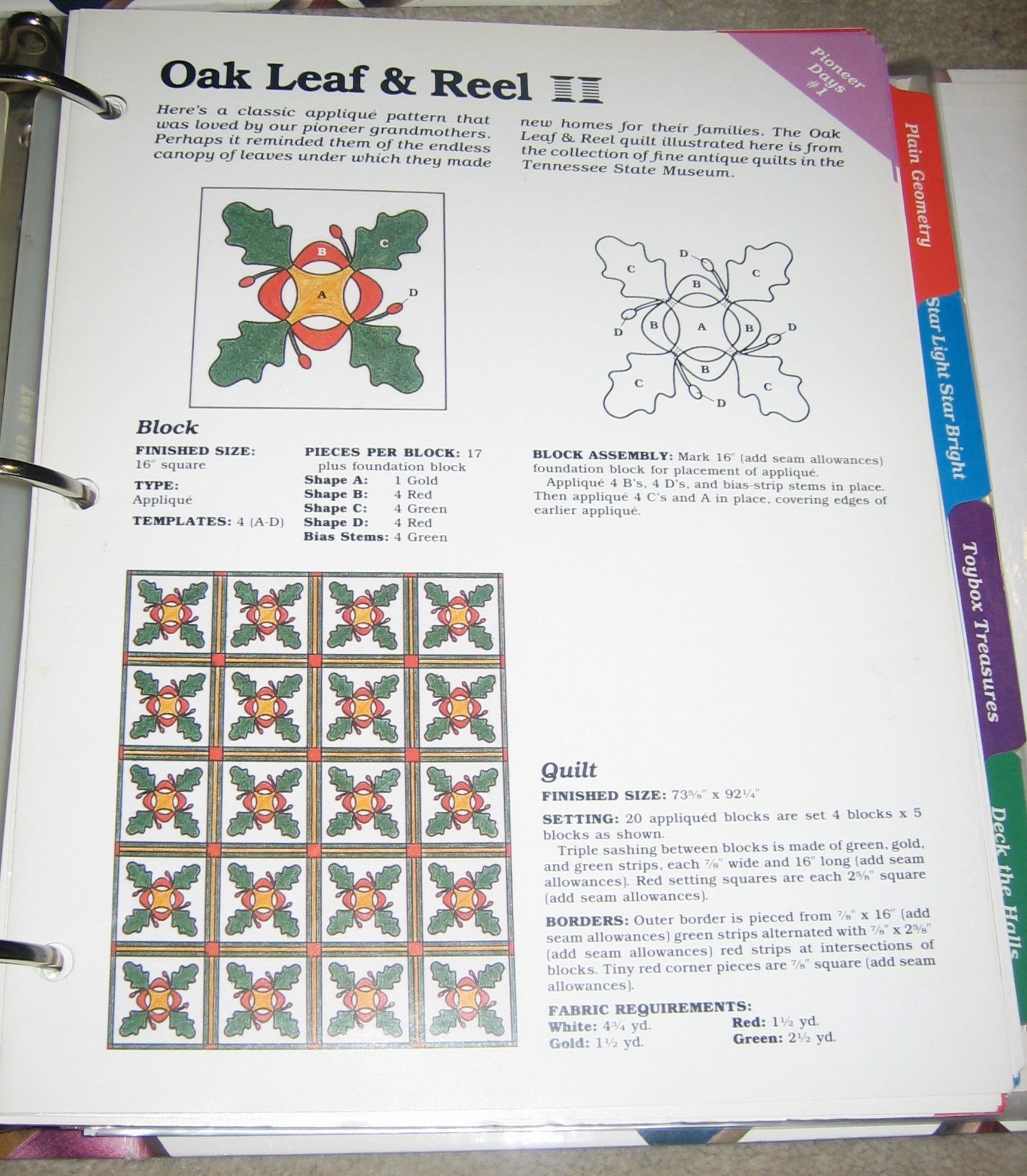 Georgia Bonesteel's Spinning Spools 2 Volume Set (A Pattern Club for Quilters) used book depot