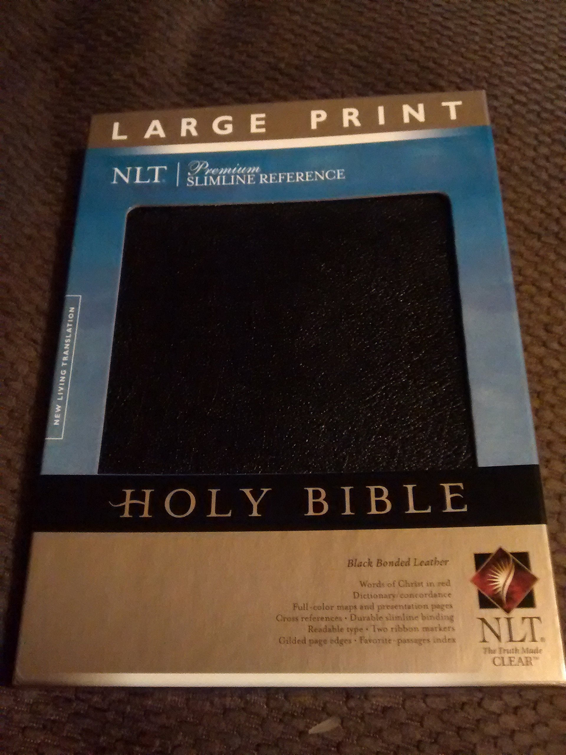 Premium Slimline Reference Bible NLT, Large Print used book depot