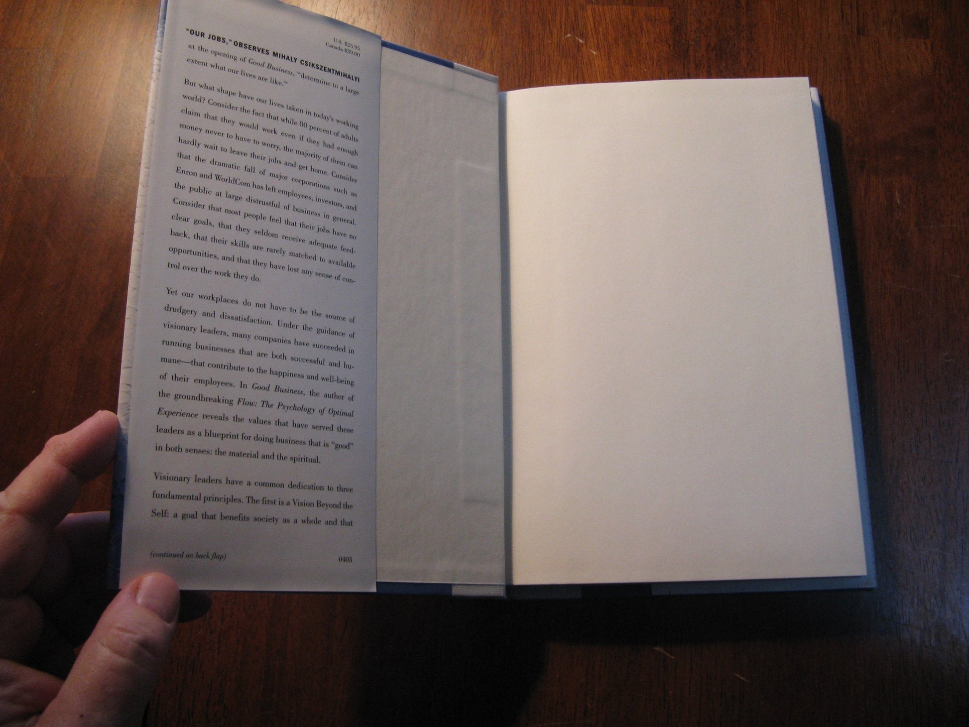 Good Business: Leadership. Flow, and the Making of Meaning used book depot