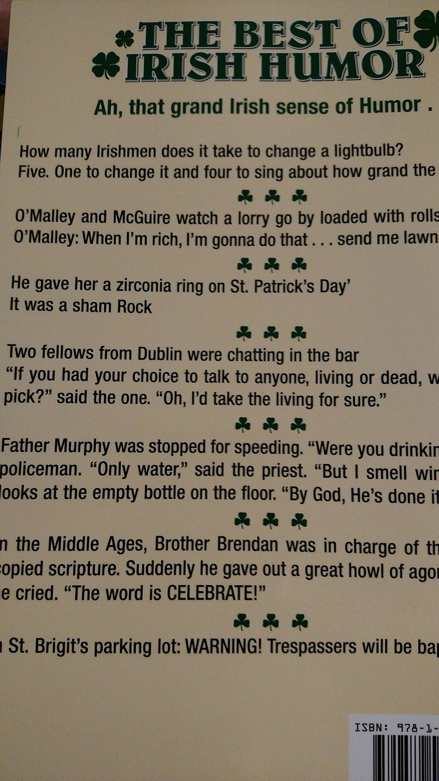 The Best of Irish Humor used book depot