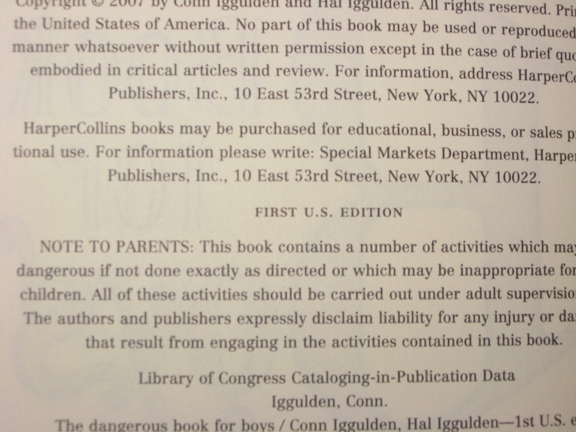 The Dangerous Book for Boys used book depot