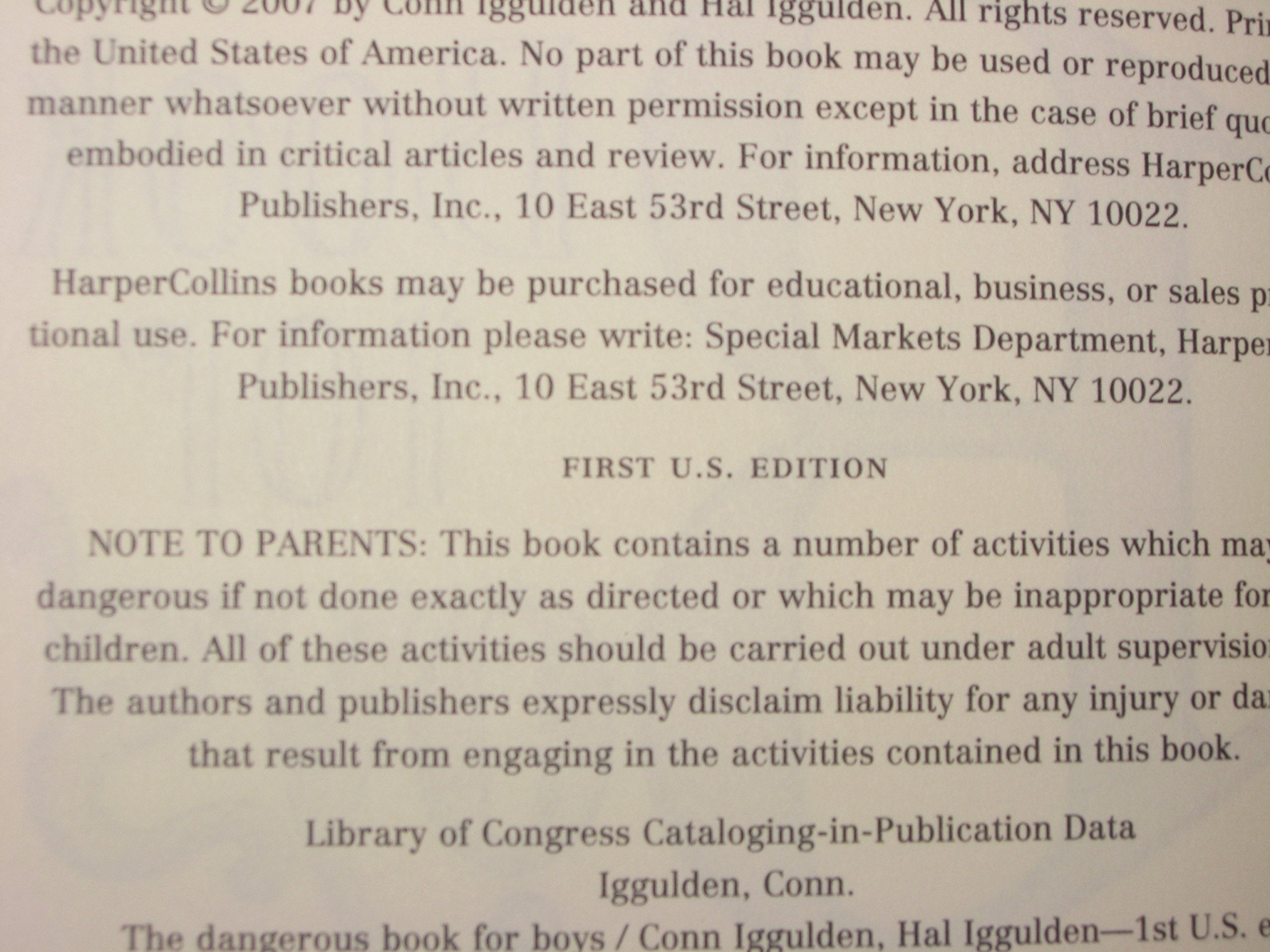 The Dangerous Book for Boys used book depot