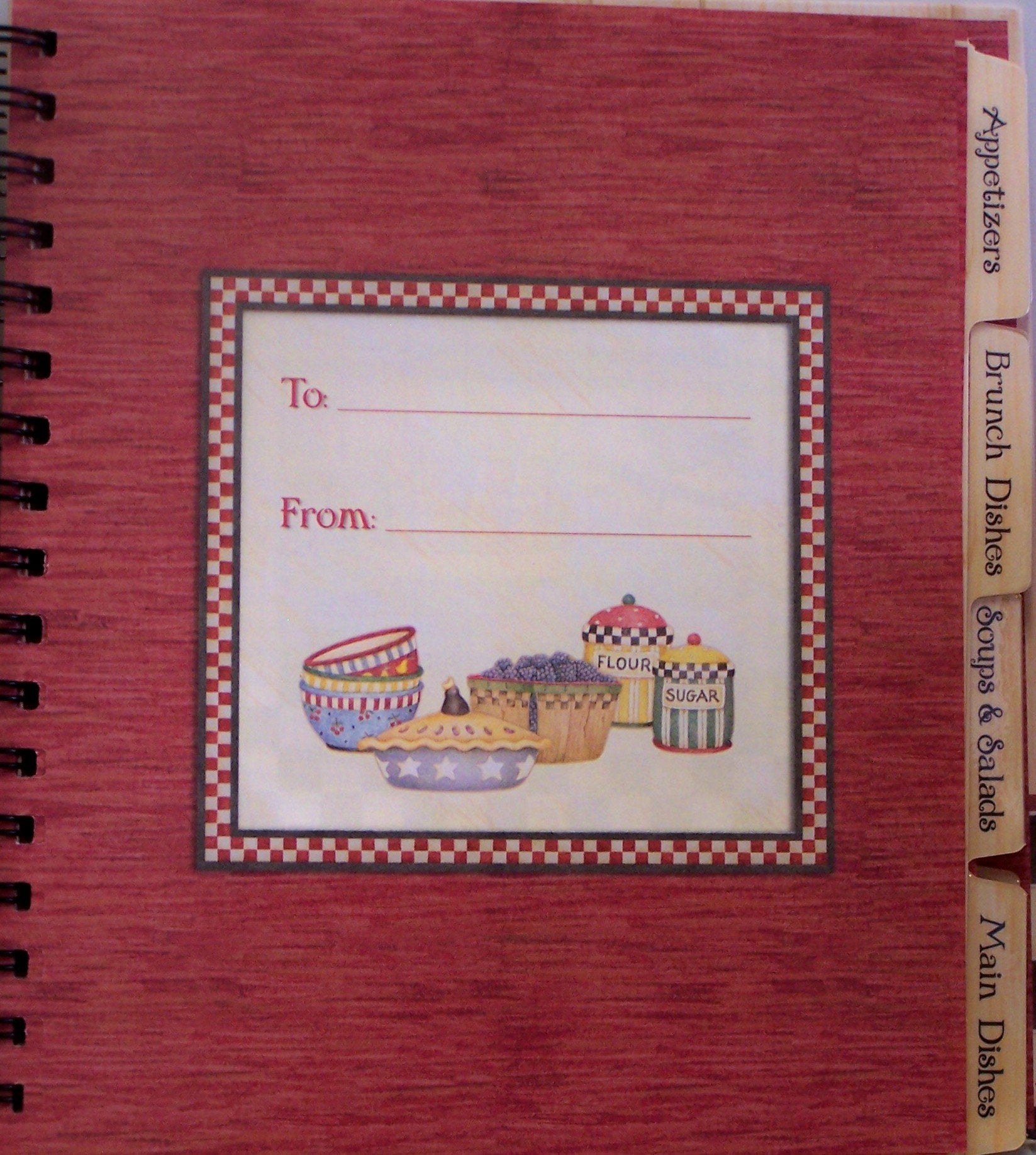 Debbie Mumm, Our Family: Traditions from the Kitchen: Recipe Keeper personalized recipe book cover with decorative bowls.