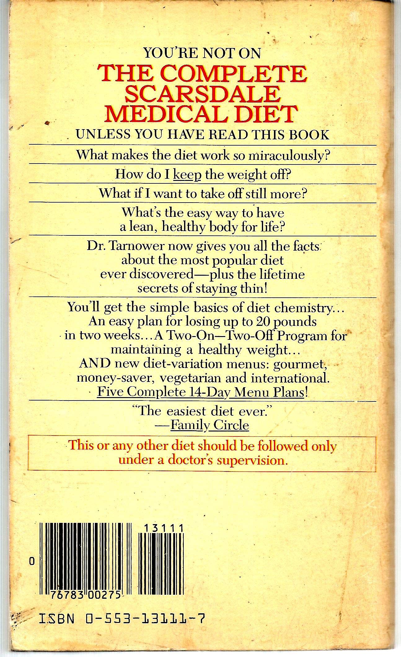 The Complete Scarsdale Medical Diet used book depot