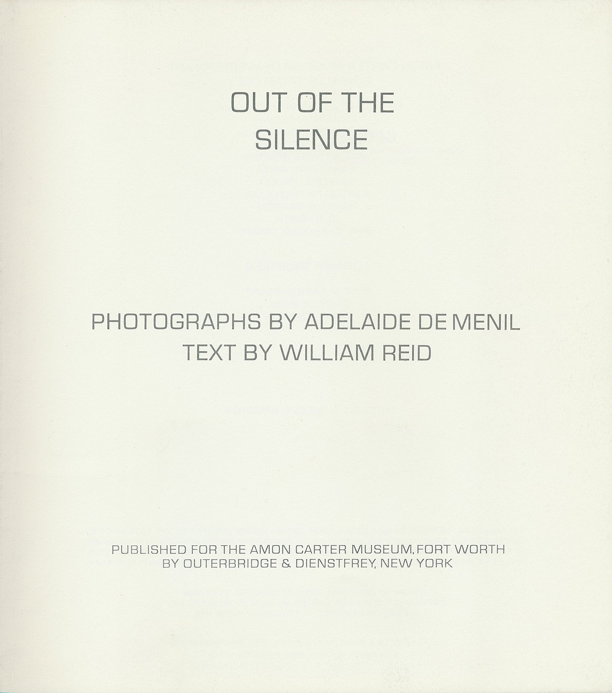 Out of the silence used book depot