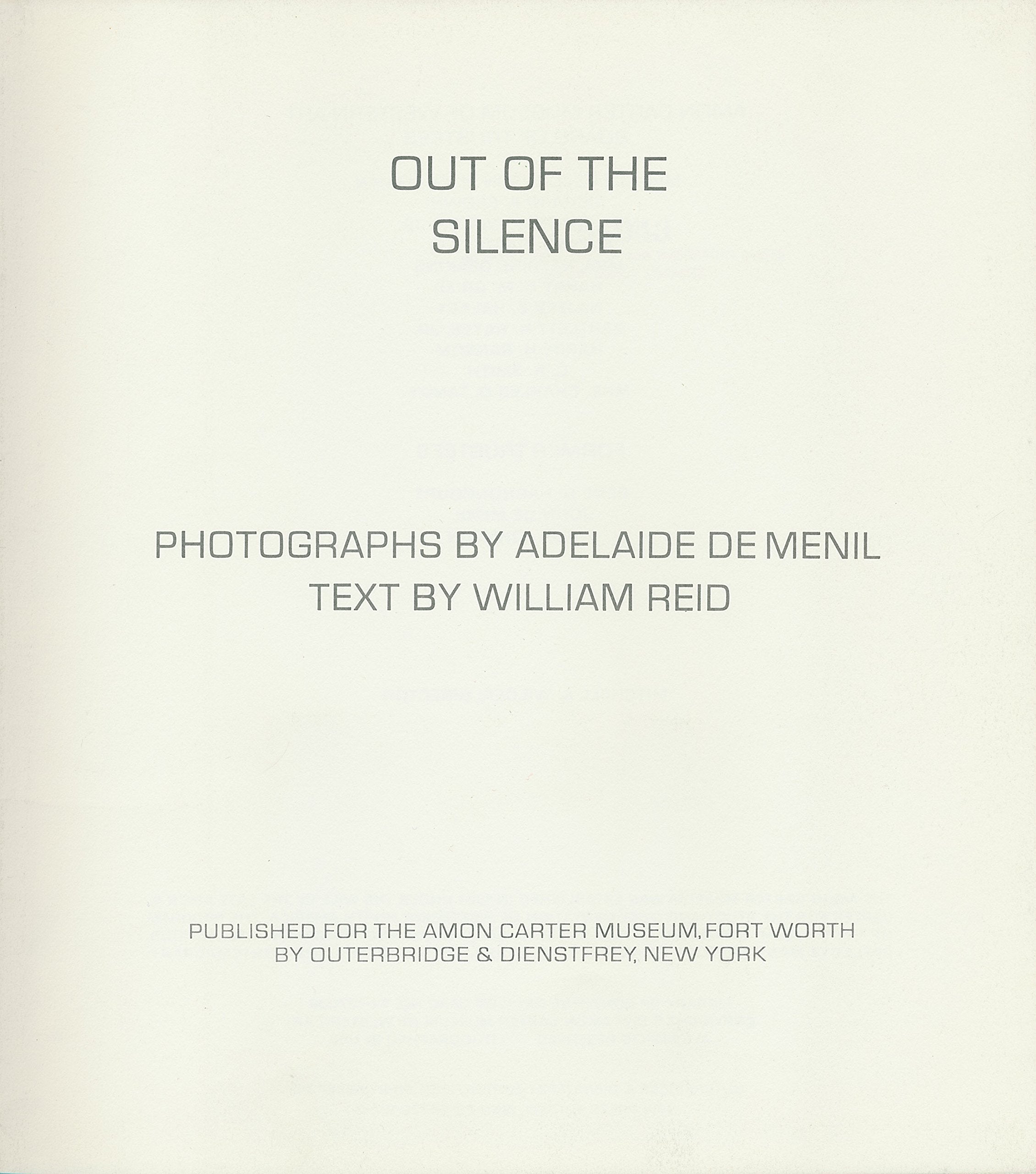 Out of the silence used book depot