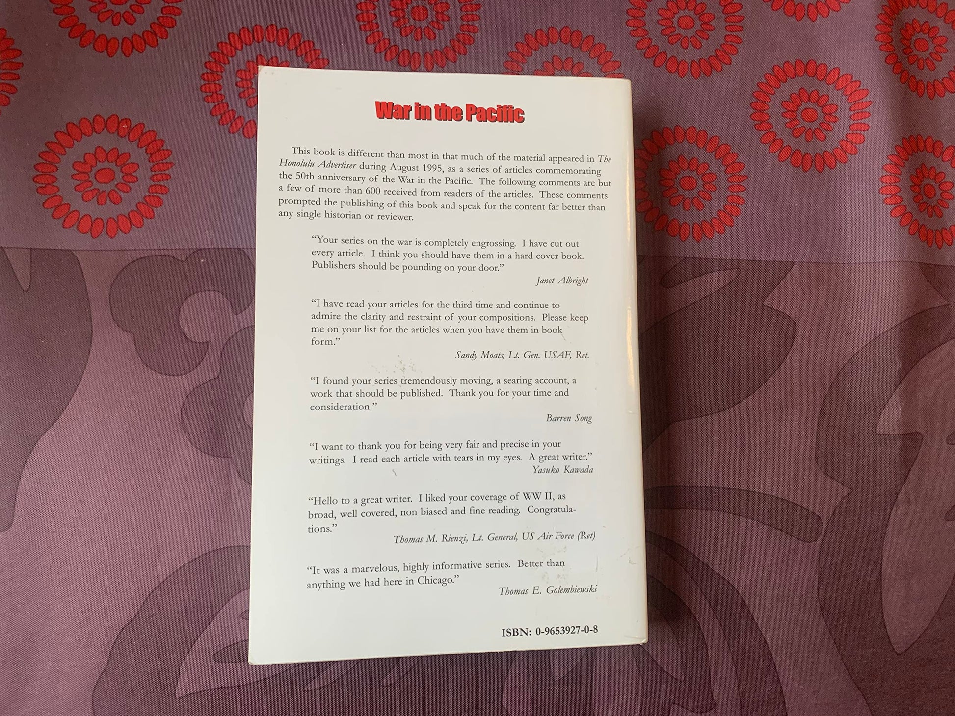 War in the Pacific used book depot