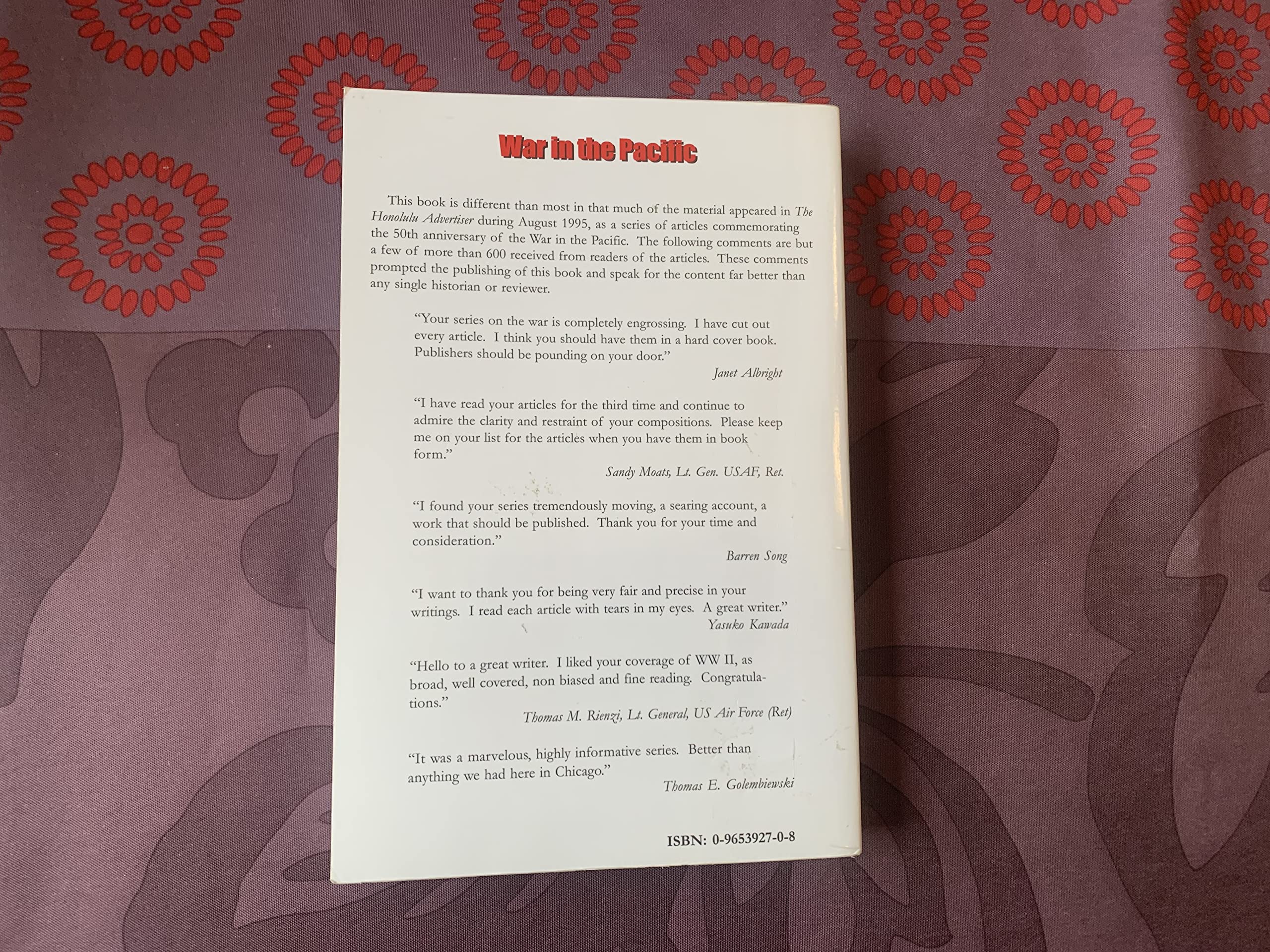 War in the Pacific used book depot