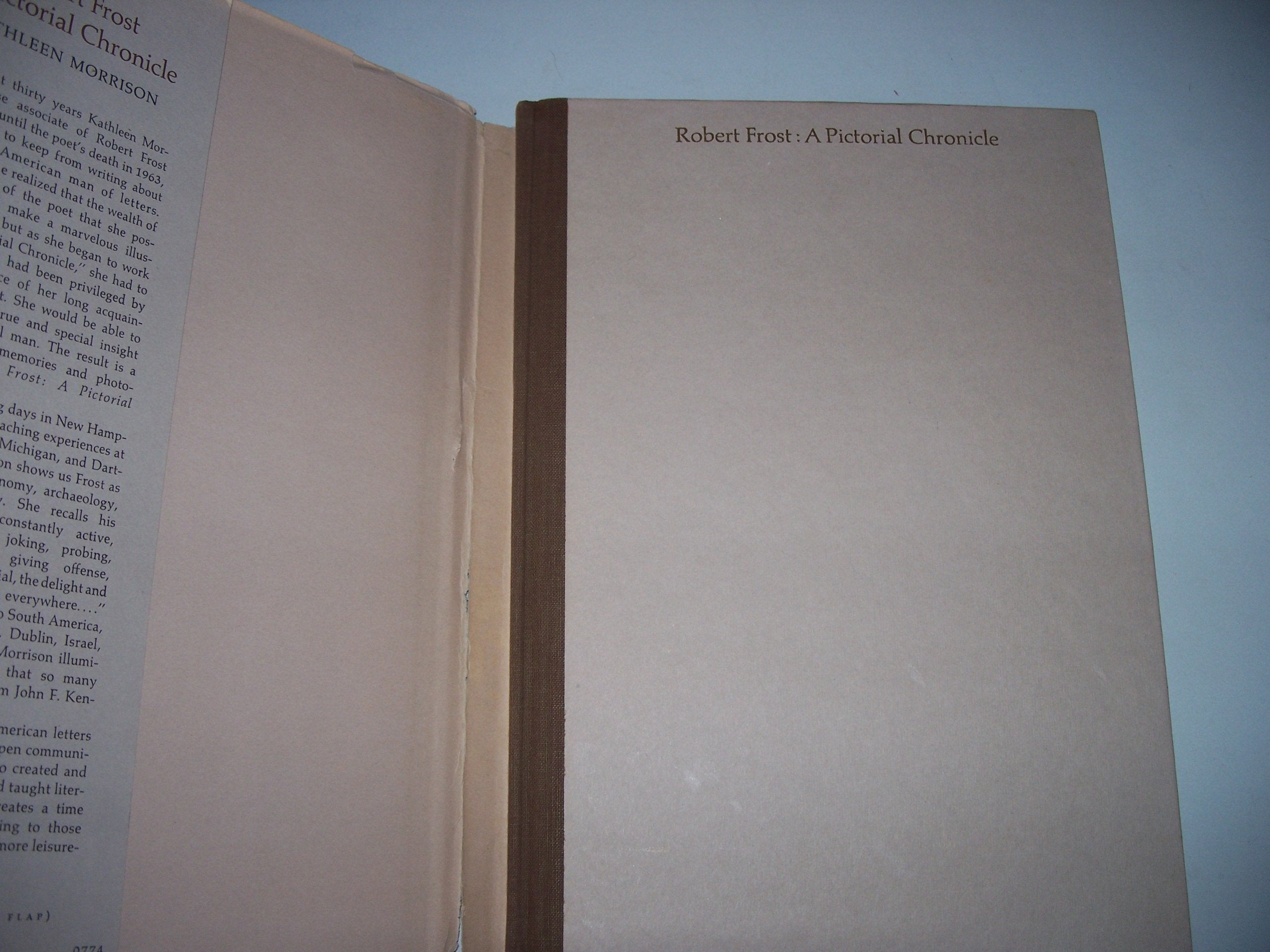 Robert Frost: A Pictorial Chronicle used book depot