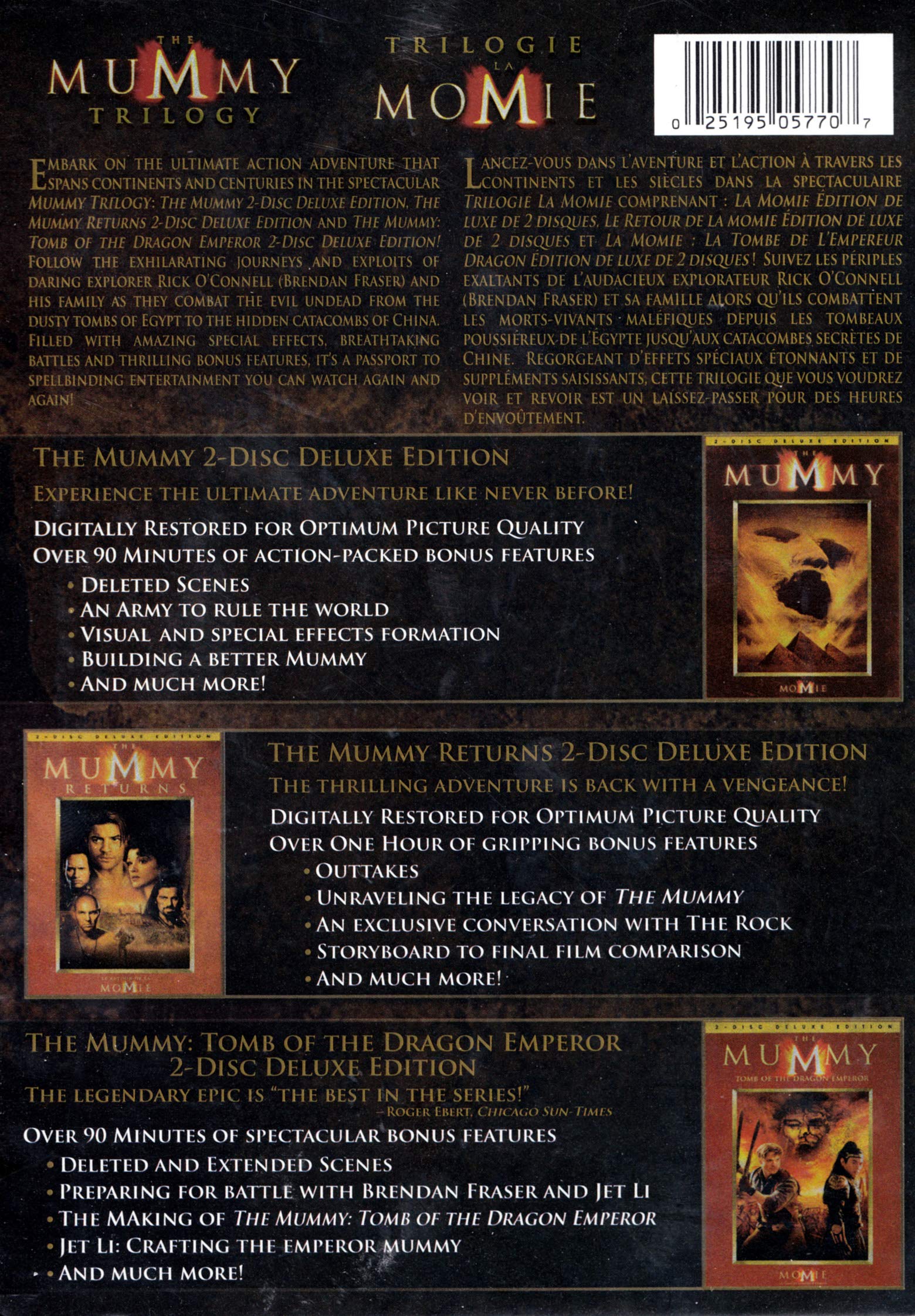 The Mummy Trilogy (The Mummy/ The Mummy Returns/ The Mummy: Tomb of the Dragon Emperor)