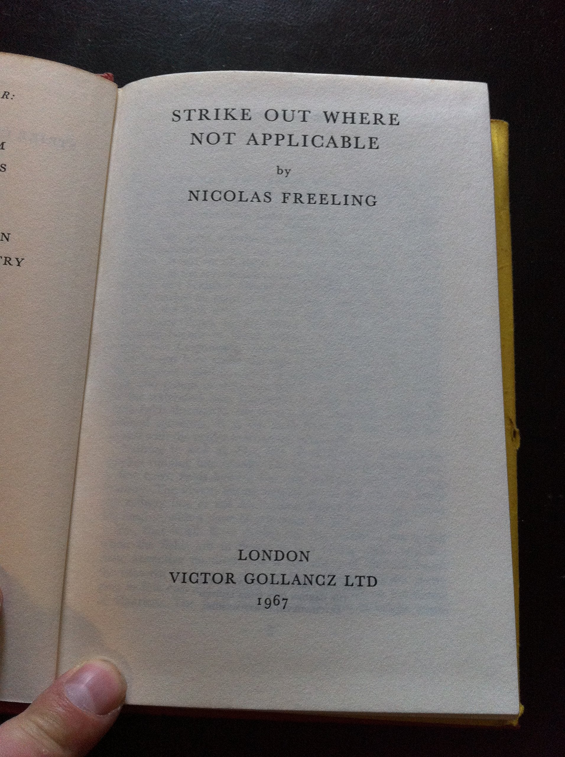 Strike Out Where Not Applicable used book depot