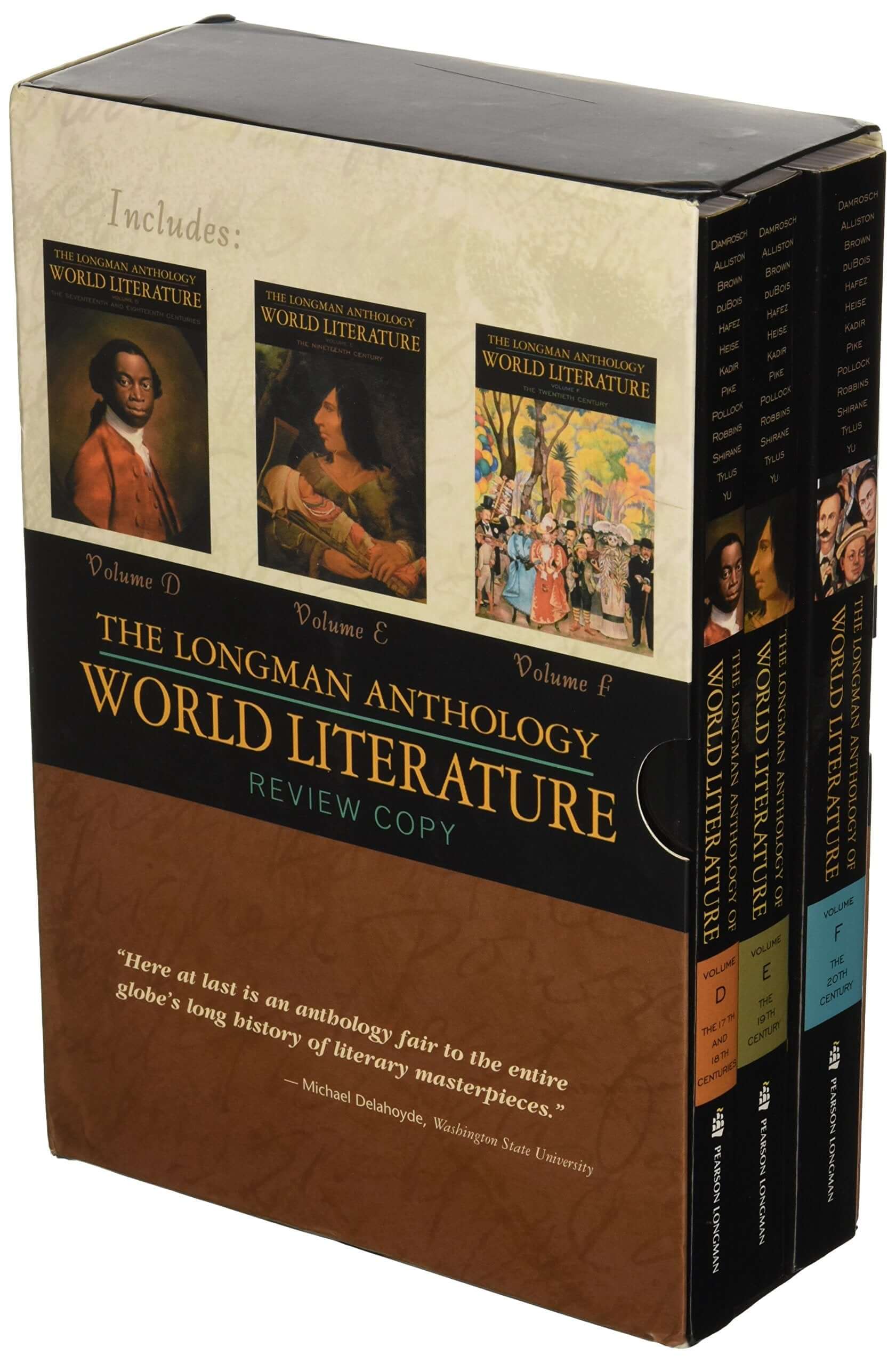 Longman Anthology of World Literature Exam Copy Box Set (VOLUMEs D,E,F) used book depot