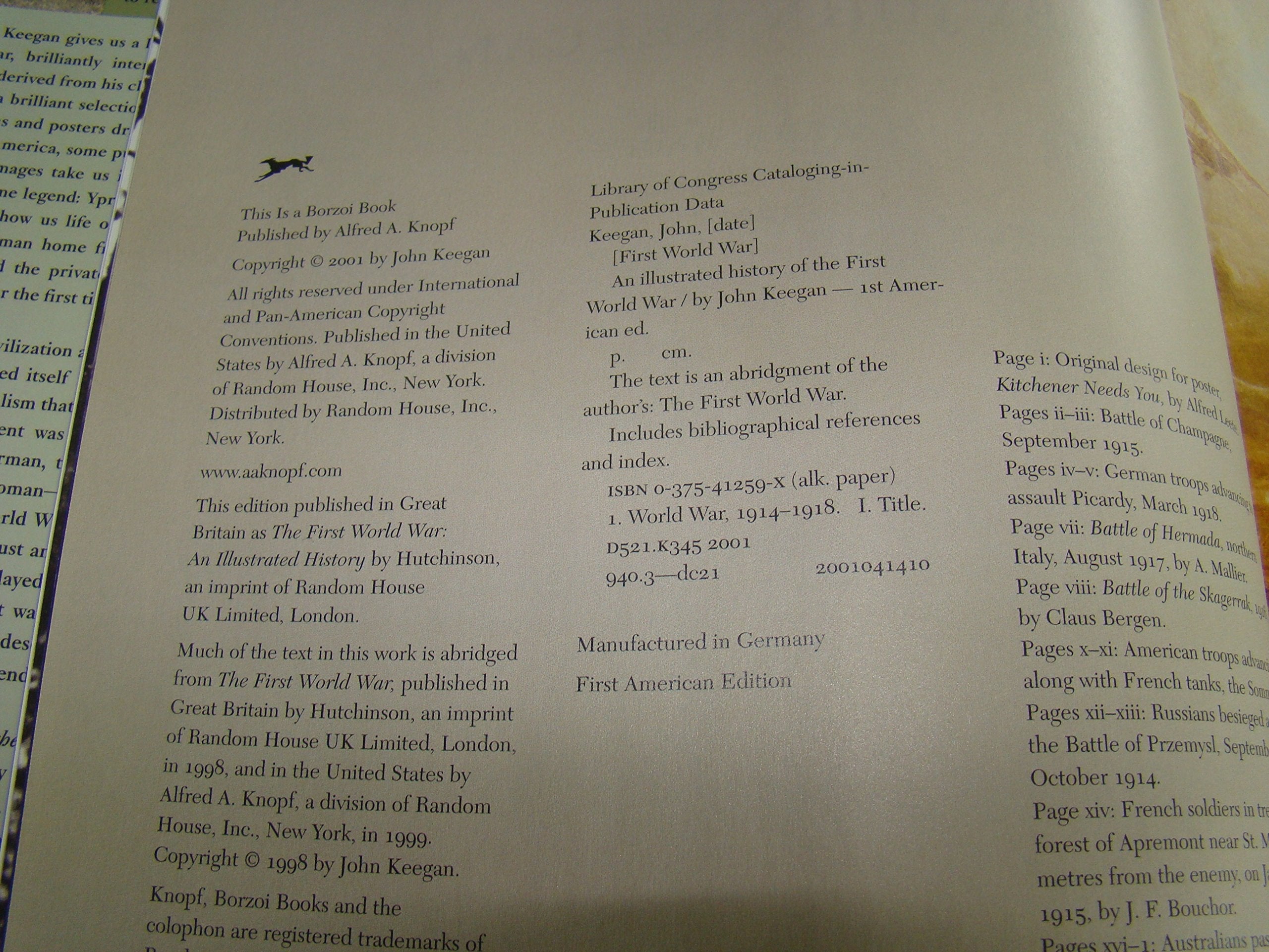 An Illustrated History of the First World War used book depot