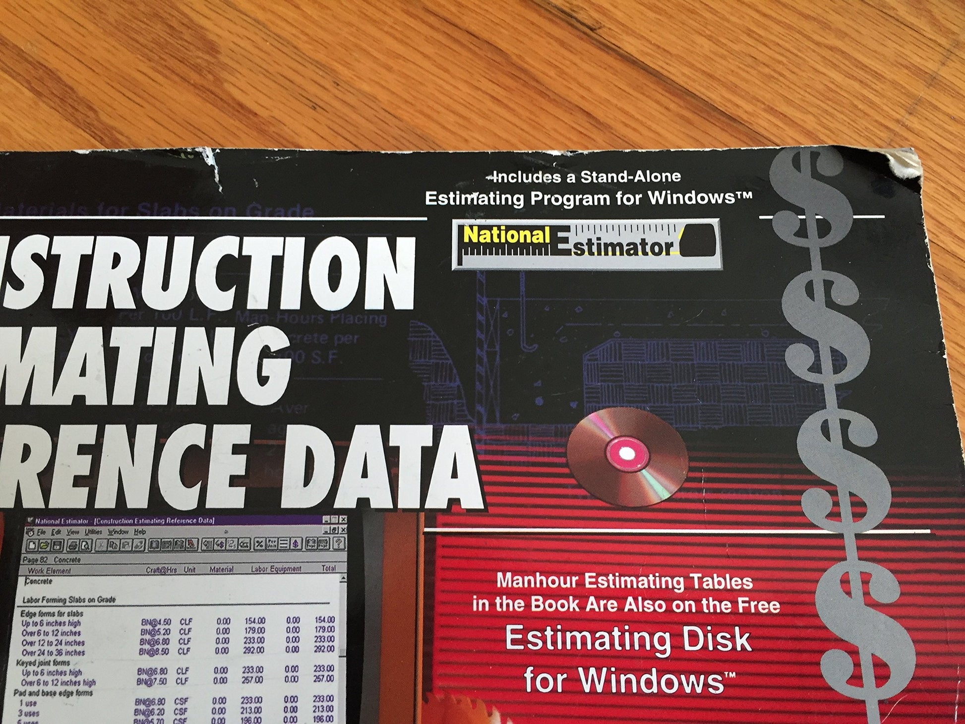 Construction Estimating Reference Data/Book and Disk used book depot