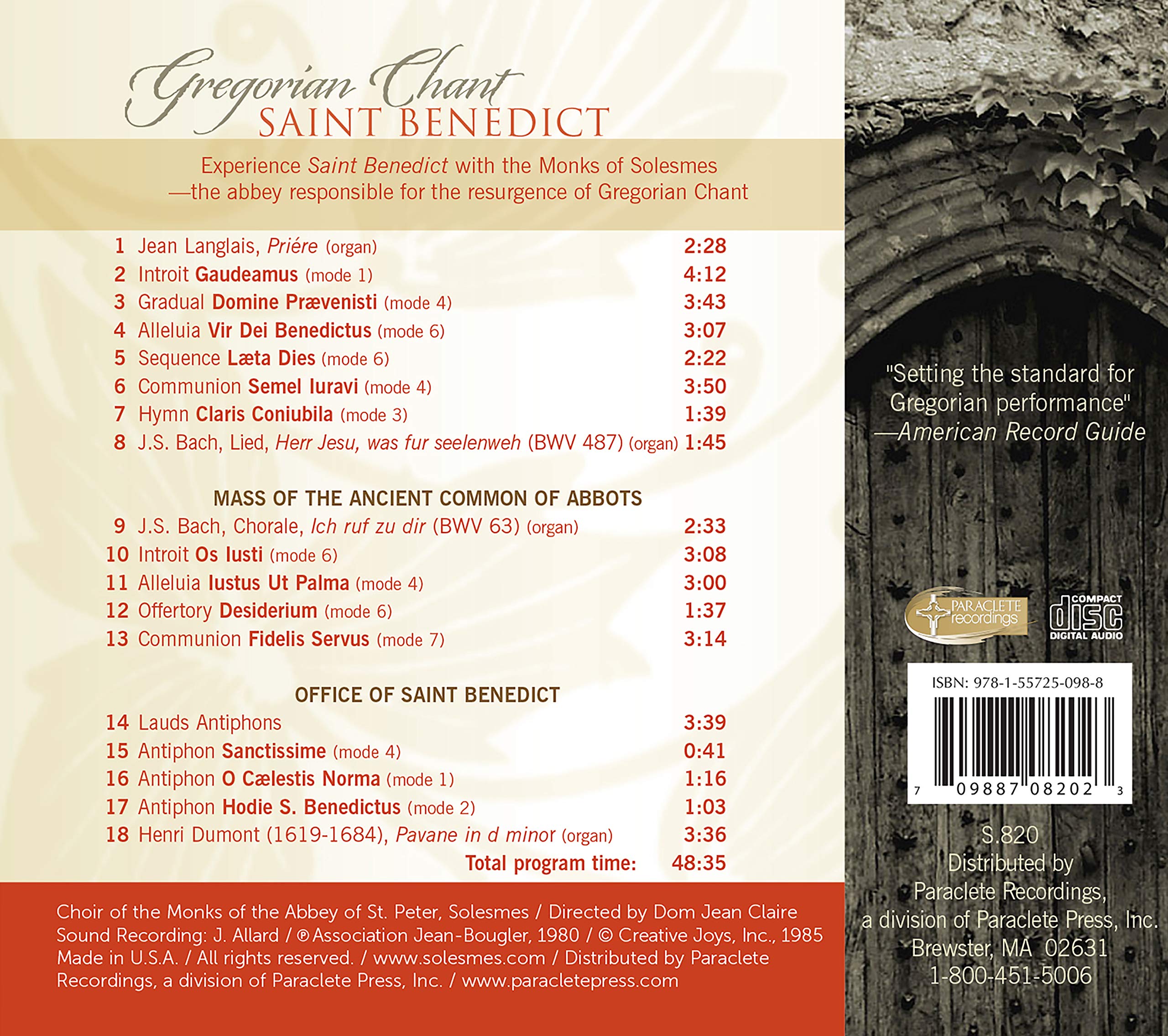 The Monks of Solesmes: St. Benedict
